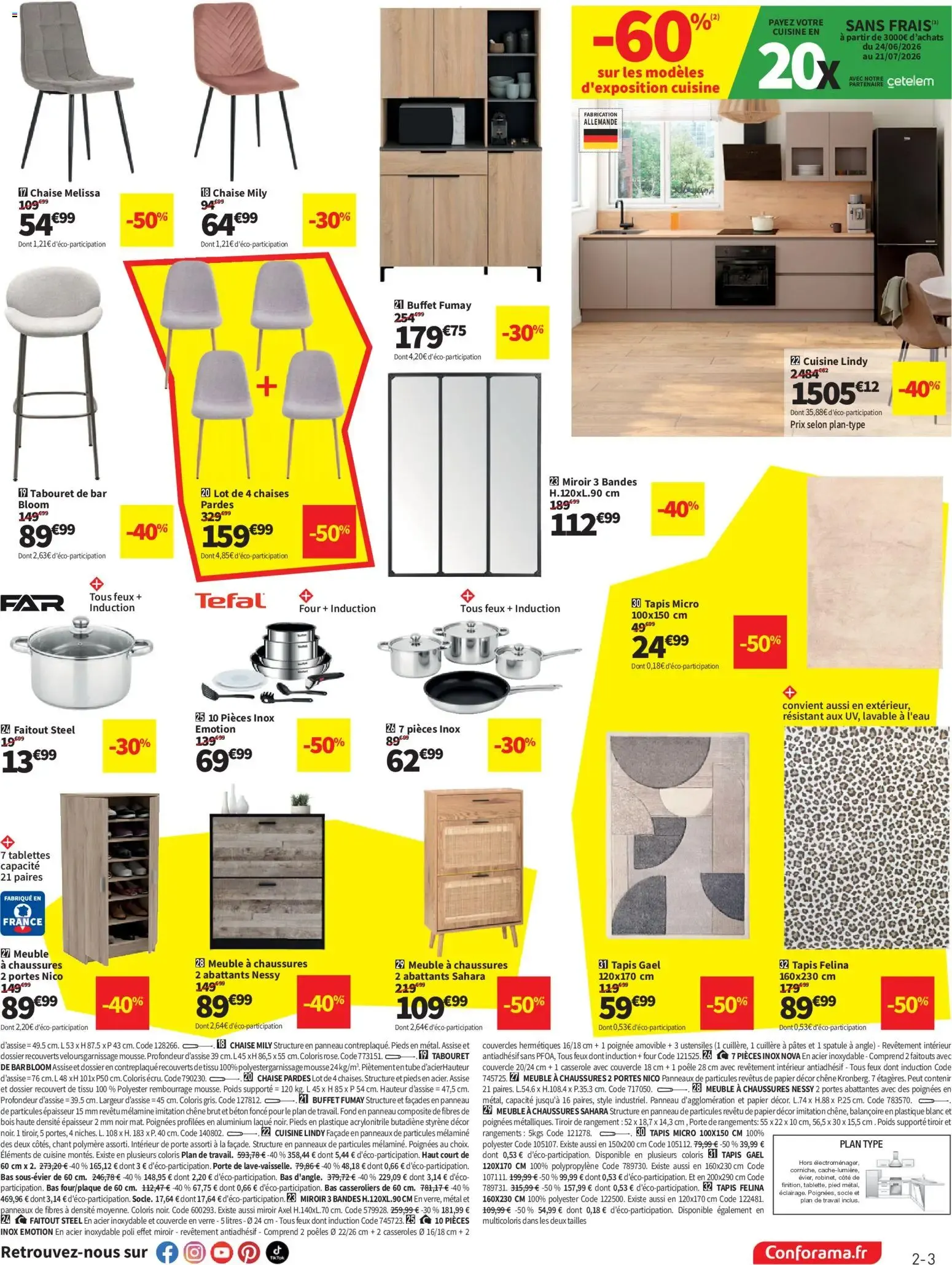 Conforama prospectus à partir du 24/06/2026 - promo en ligne du 24 juin au 21 juillet 2026 - Catalogue page 3