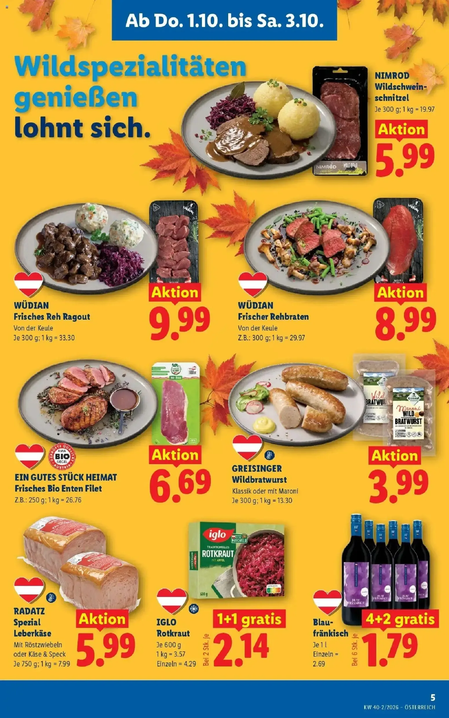 Lidl Aktion von 1. Oktober bis 3. Oktober 2026 - Flugblätt seite 7