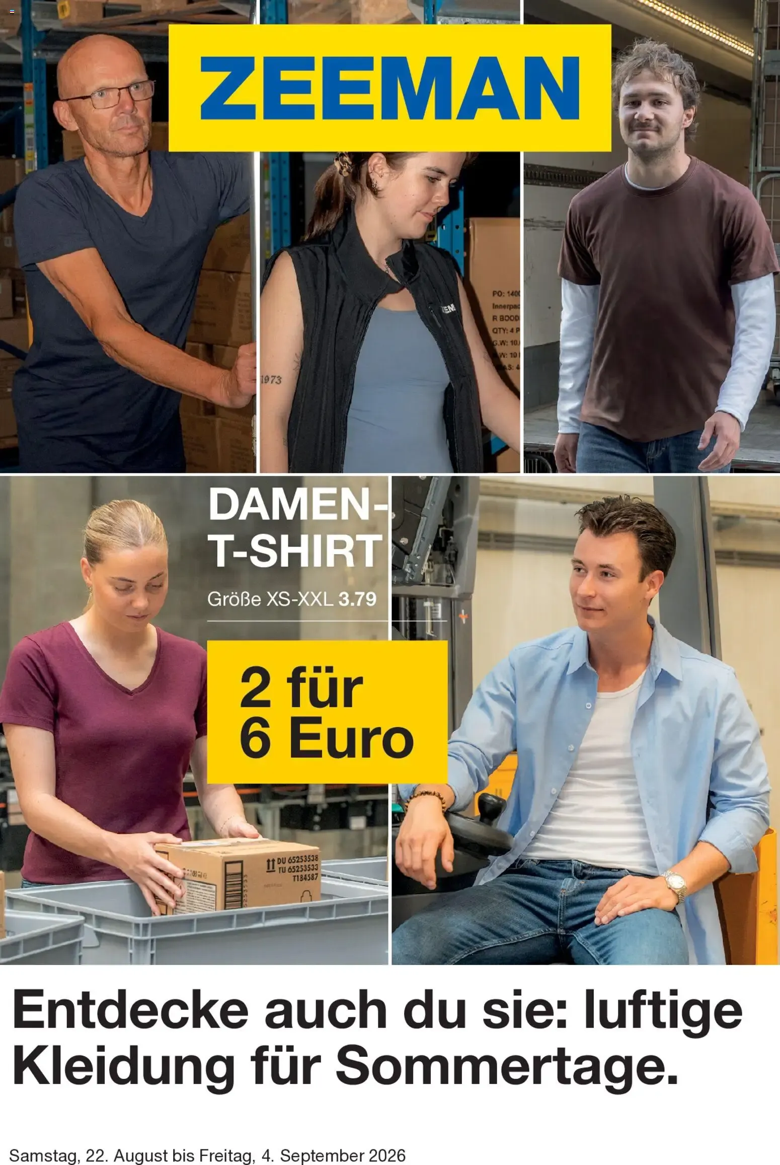 Zeeman Prospekt vom 22.08.2026 – Angebote online