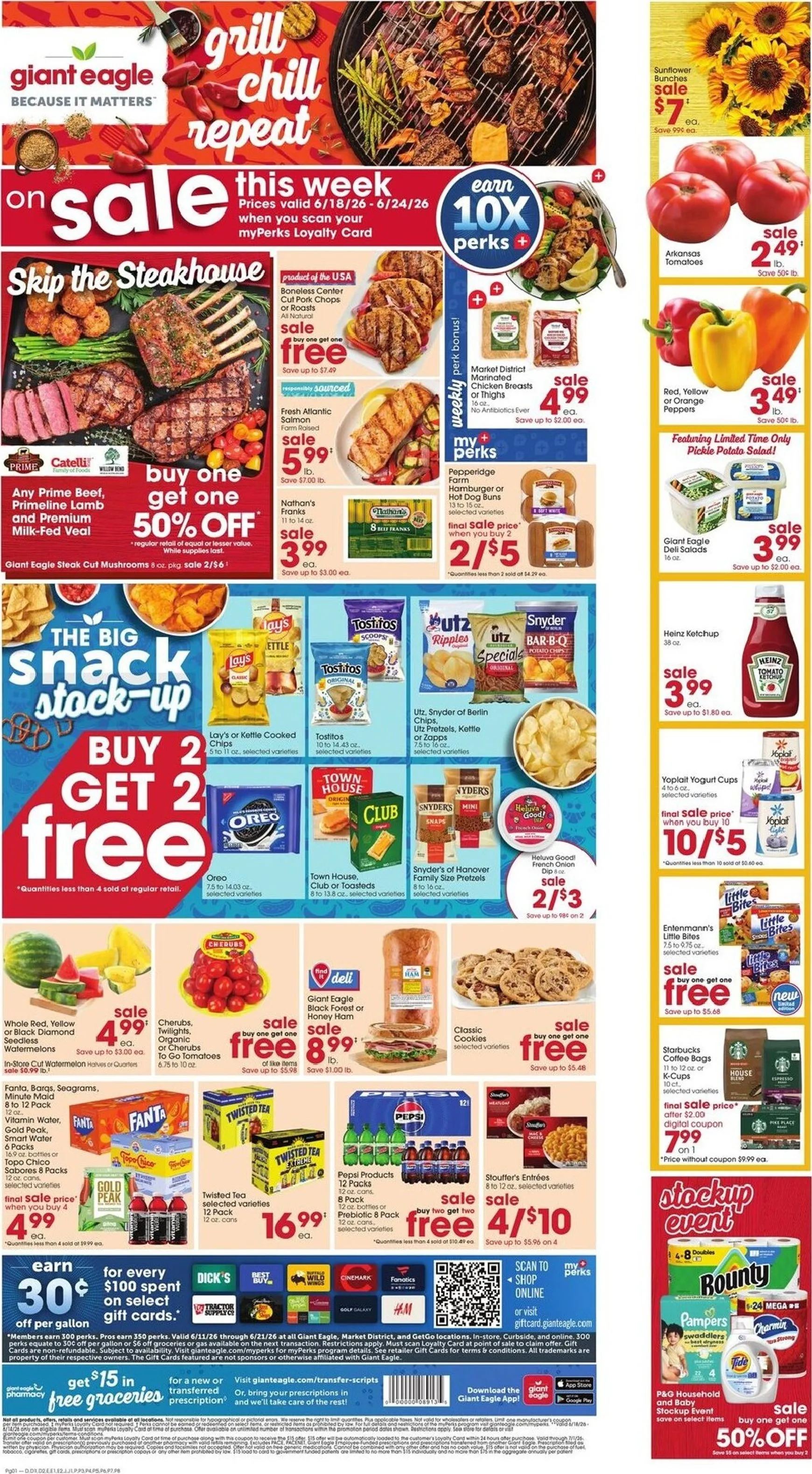 Current Giant Eagle leaflet valid from Thursday 06/18/2026 to Wednesday 06/24/2026