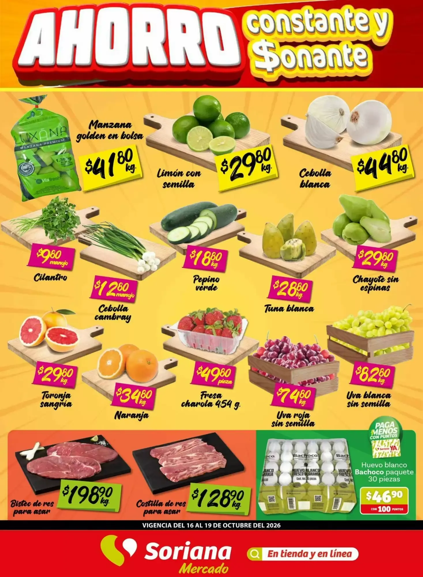 Catálogo de Folleto Soriana Mercado 16 de octubre al 19 de octubre 2026 - Pagina 1