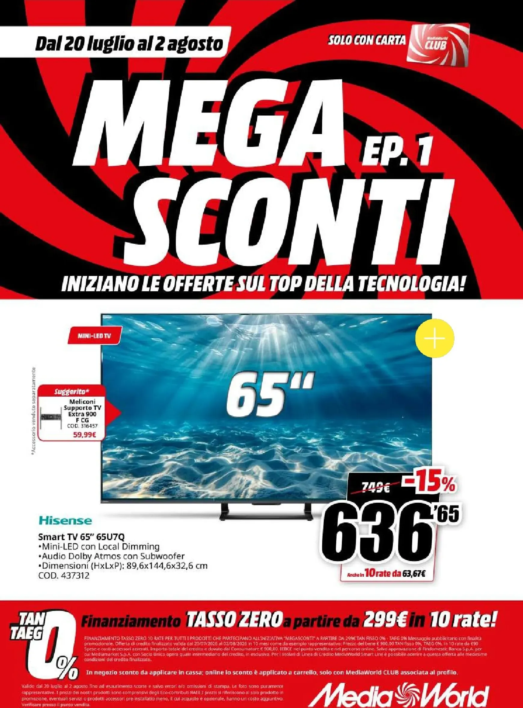 MediaWorld - Mega Sconti Ep.1 da 20 luglio a 2 agosto di 2026 - Pagina del volantino 2