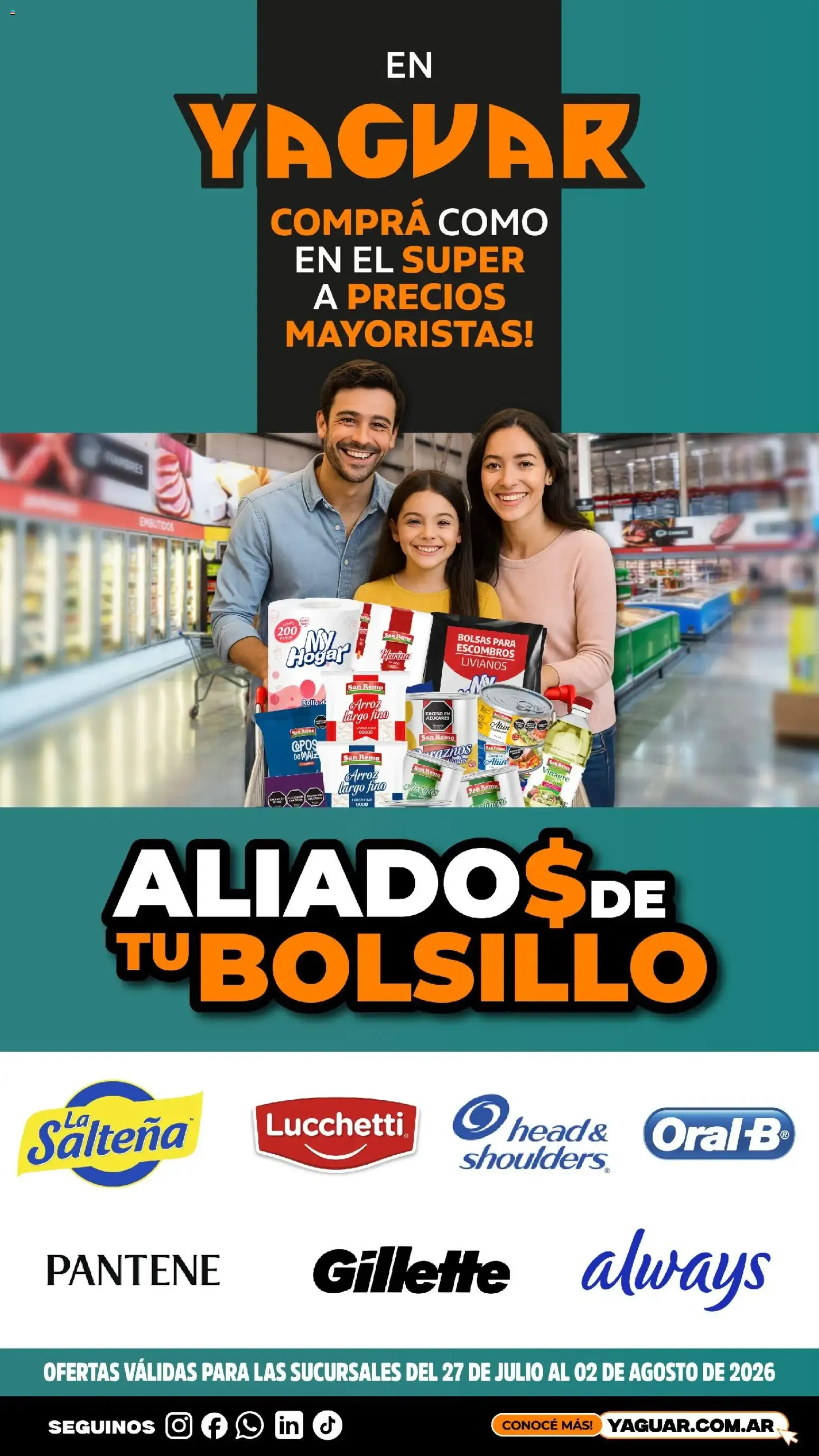 Ofertas de Yaguar - Aliados de tu bolsillo 27 de julio al 2 de agosto 2026 - Página 1 del catálogo