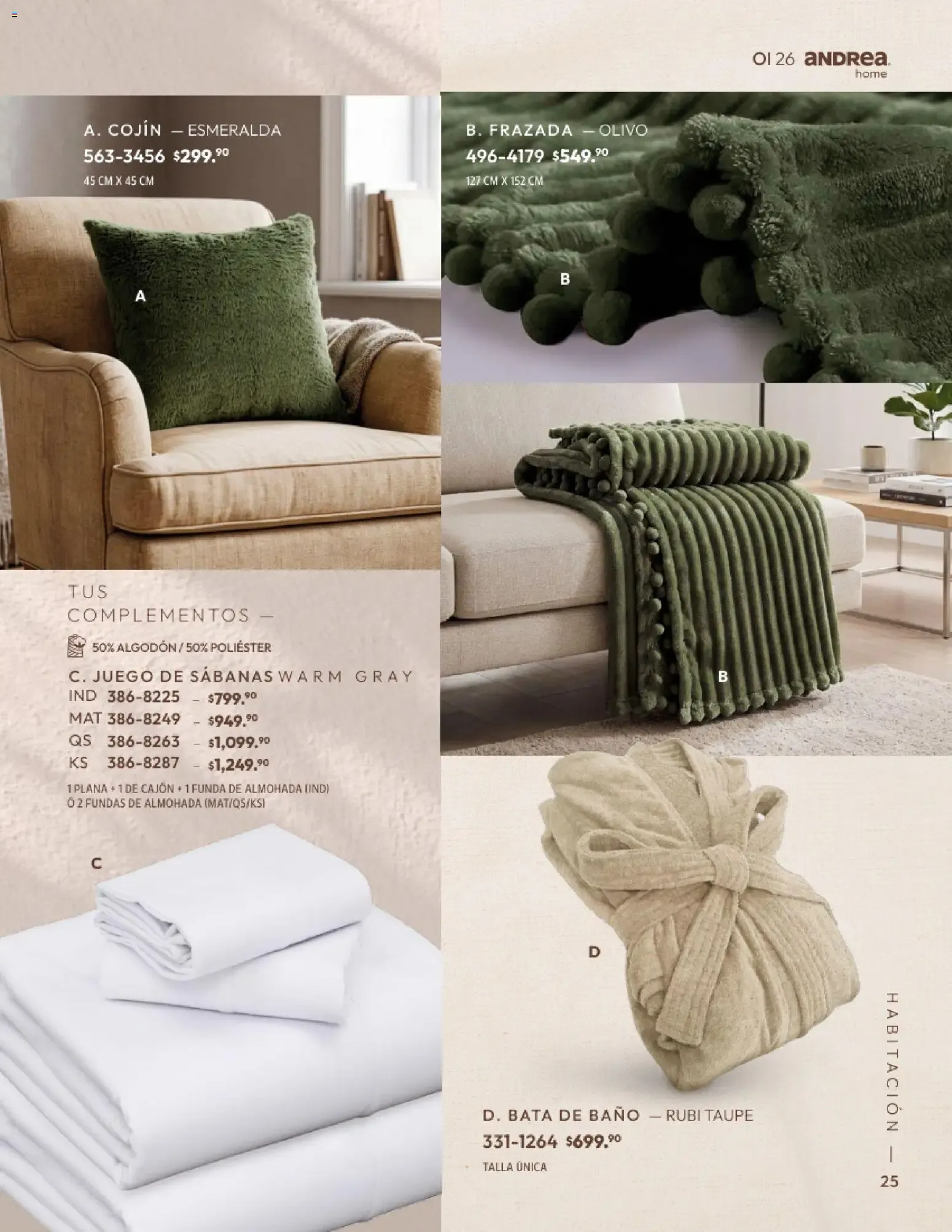 Catálogo de Andrea Home: Otoño - Invierno 2026 1 de septiembre al 31 de diciembre 2026 - Pagina 25