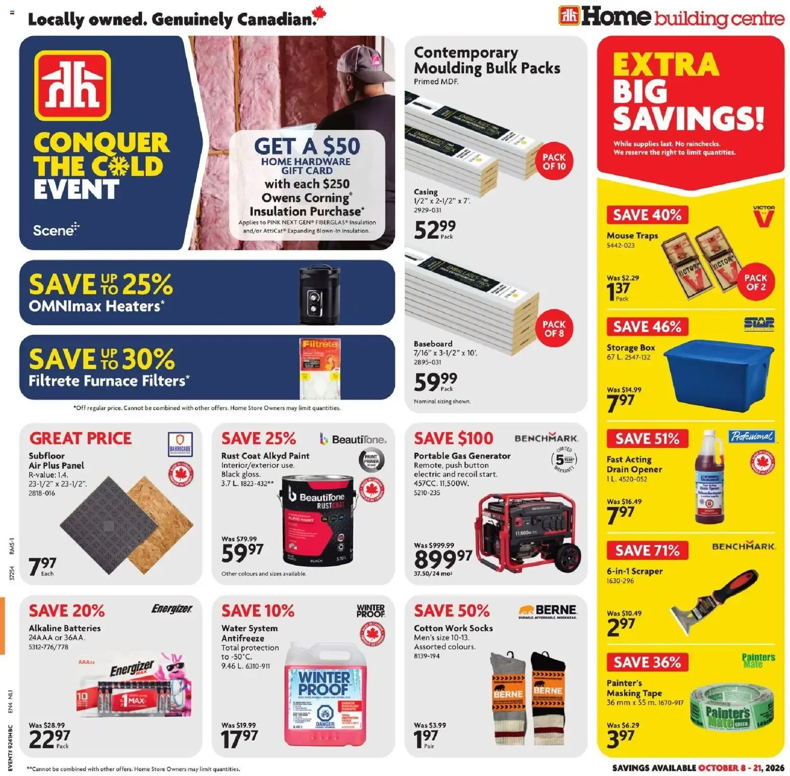Home Hardware weekly flyer / circulaire from Oct 8, 2026 > weekly specials & deals from October 8 to October 21 2026 - flyer page 1