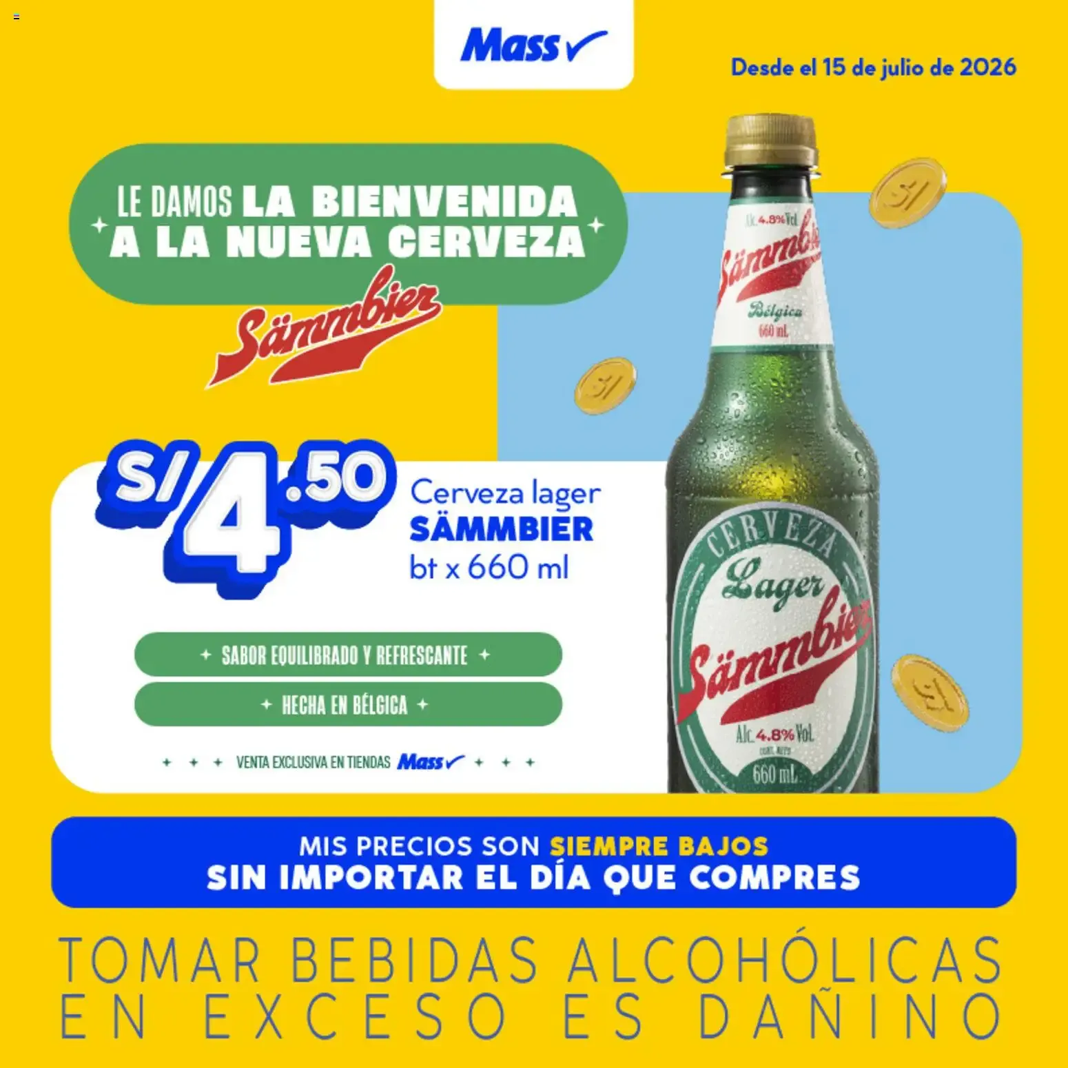 Catalogo de Mass: ¡Bienvenida a la nueva cerveza Sämmbier! 15 de julio al 16 de agosto 2026 - Pag 1