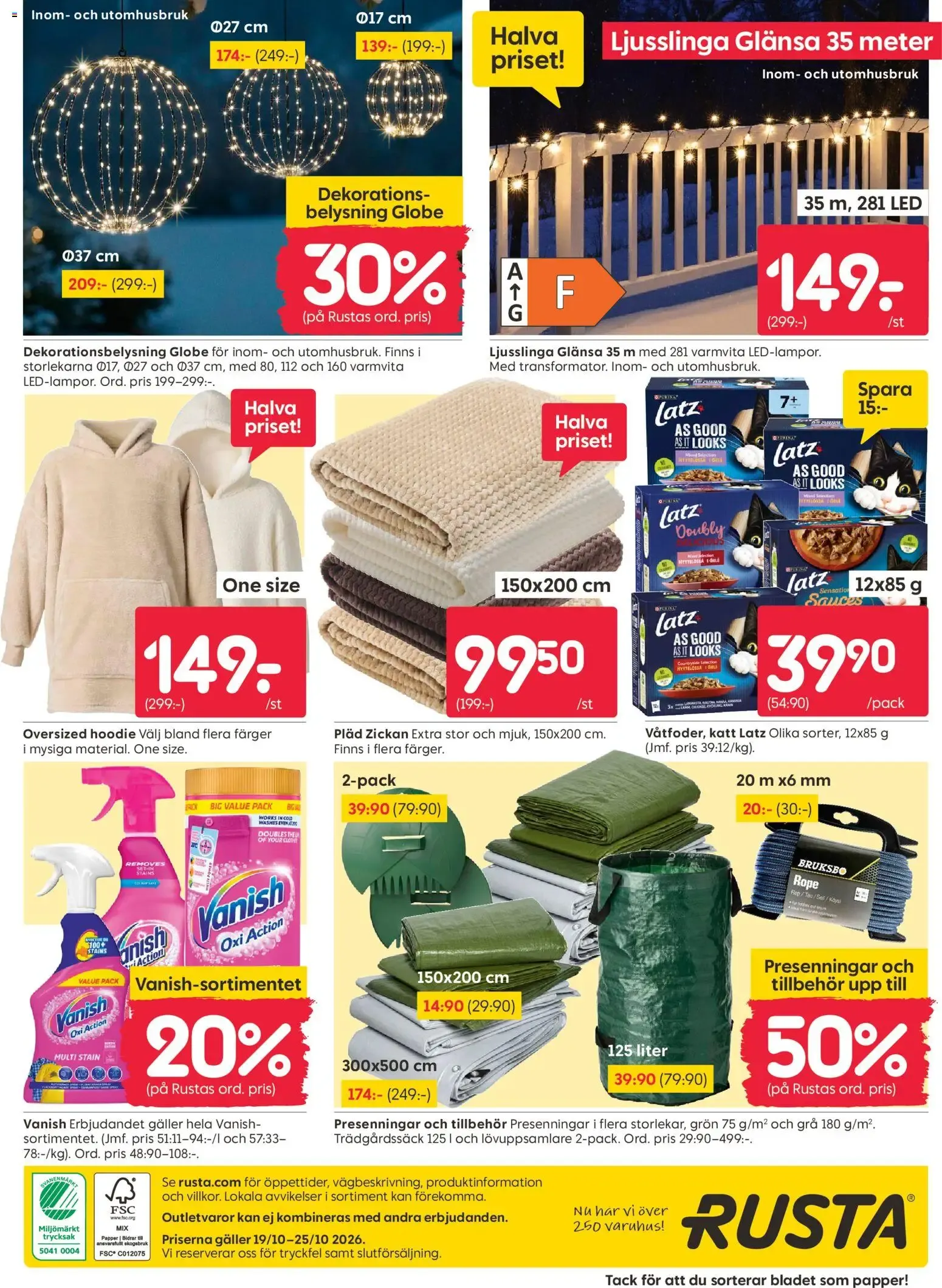 Rusta erbjudanden från 19/10/2026 - 25/10/2026 > Reklamblad nuvarande rabatter från 19 oktober till 25 oktober 2026 - Reklamblad sidor 18