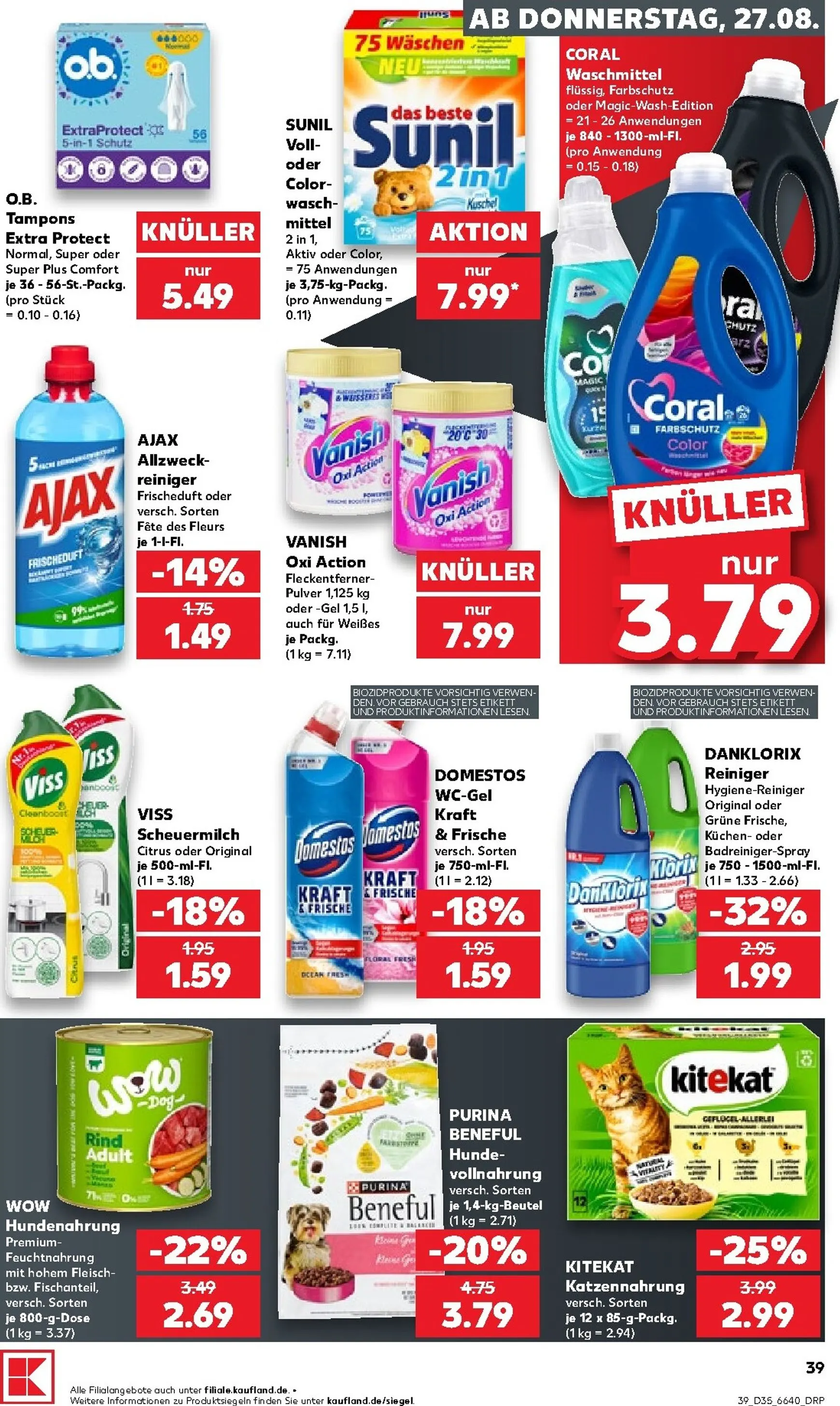 Kaufland Prospekt nächste Woche – von Donnerstag 27.08.2026 bis Mittwoch 02.09.2026 von 27. August bis 2. September 2026 - Prospekt seite 40