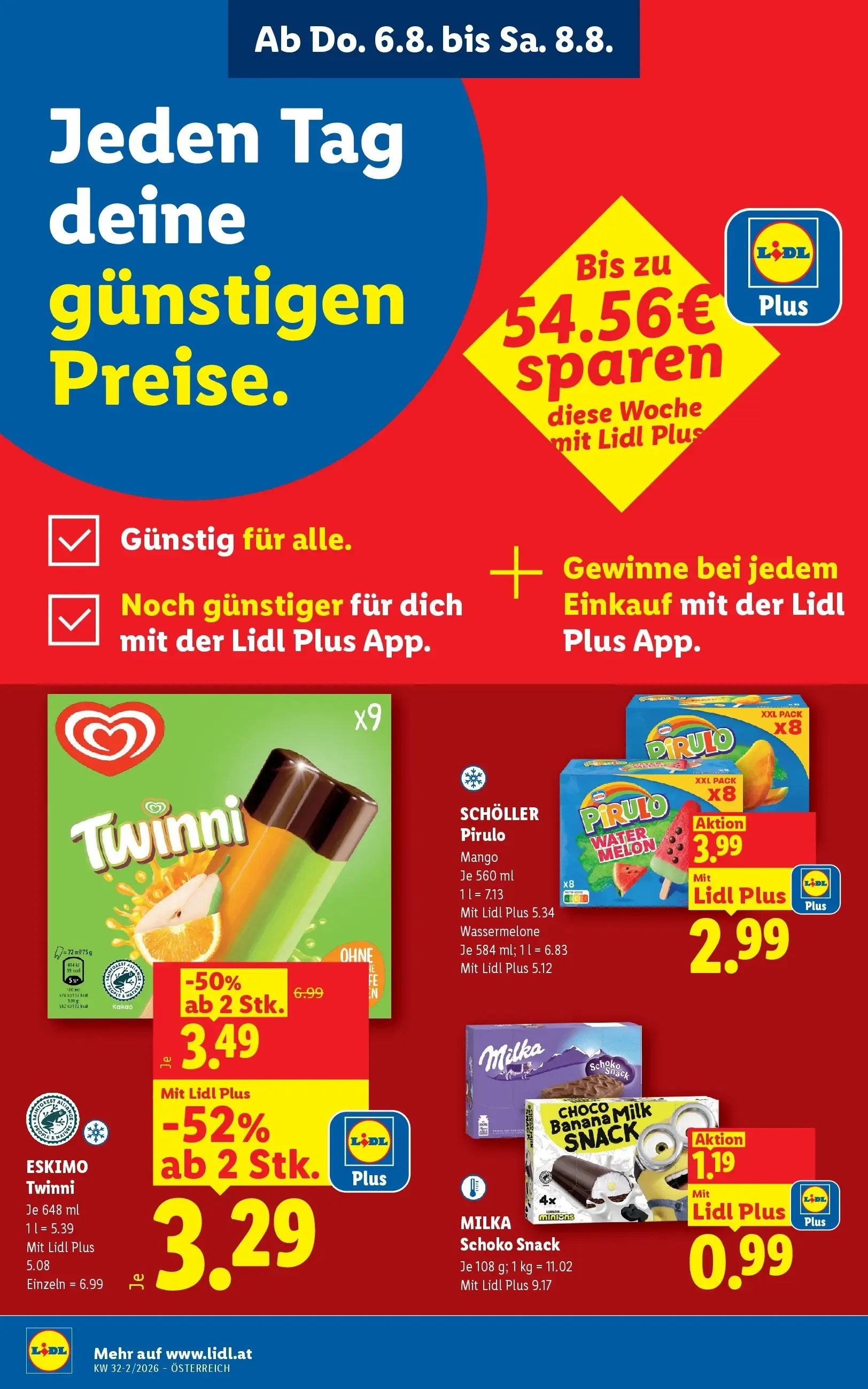 Lidl Plus Österreichs günstigste Preise von 6. August bis 8. August 2026 - Flugblätt seite  2