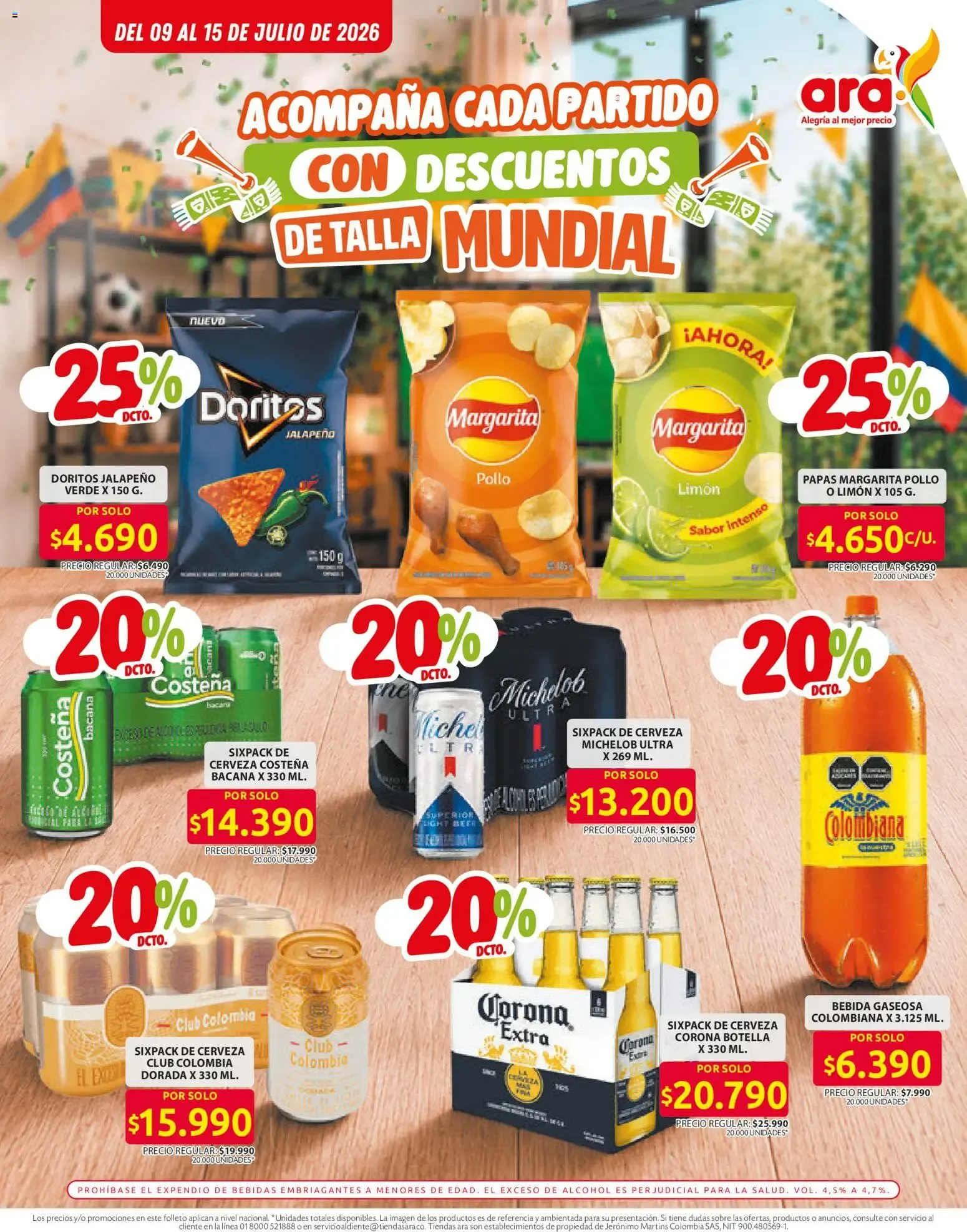 Catalogo de Acompaña cada partido con descuentos de talla mundial 9 de julio al 15 de julio 2026 - Pag 1