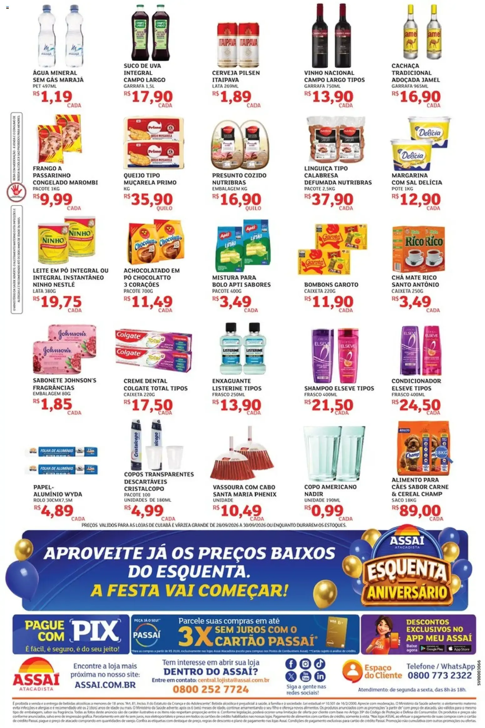 Encarte de Assaí Atacadista - Esquenta Aniversário 28 de setembro até 30 de setembro 2026 - Pagina 2