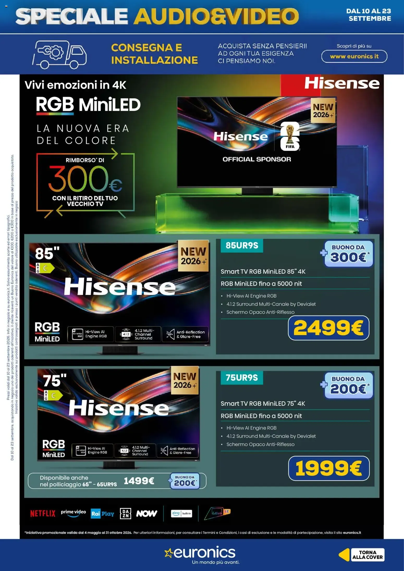 Nuovo Euronics volantino Audio Video dal 10/09/2026 > offerte anteprima 🛍️ da 10 settembre a 23 settembre di 2026 - Pagina del volantino 11