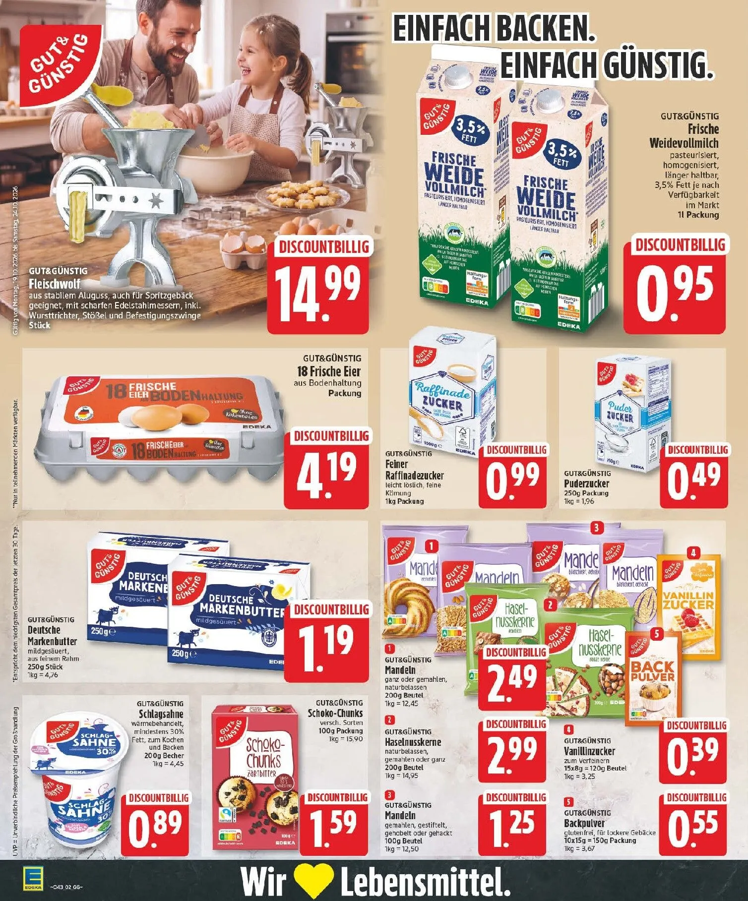 Edeka Prospekt nächste Woche – von Montag 19.10.2026 bis Samstag 24.10.2026 von 19. Oktober bis 24. Oktober 2026 - Prospekt seite 2