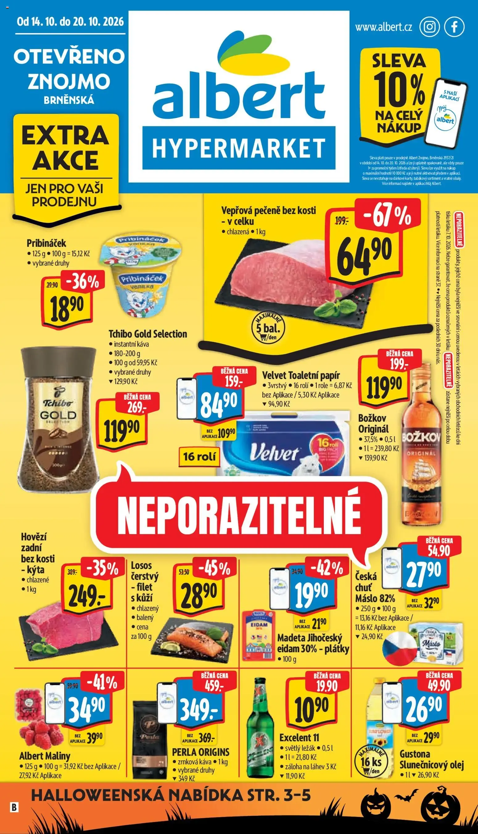 Albert leták - Hypermarket - Znojmo od 14.10.2026 - Akční leták - 14. října 20. října 2026 - Page 1