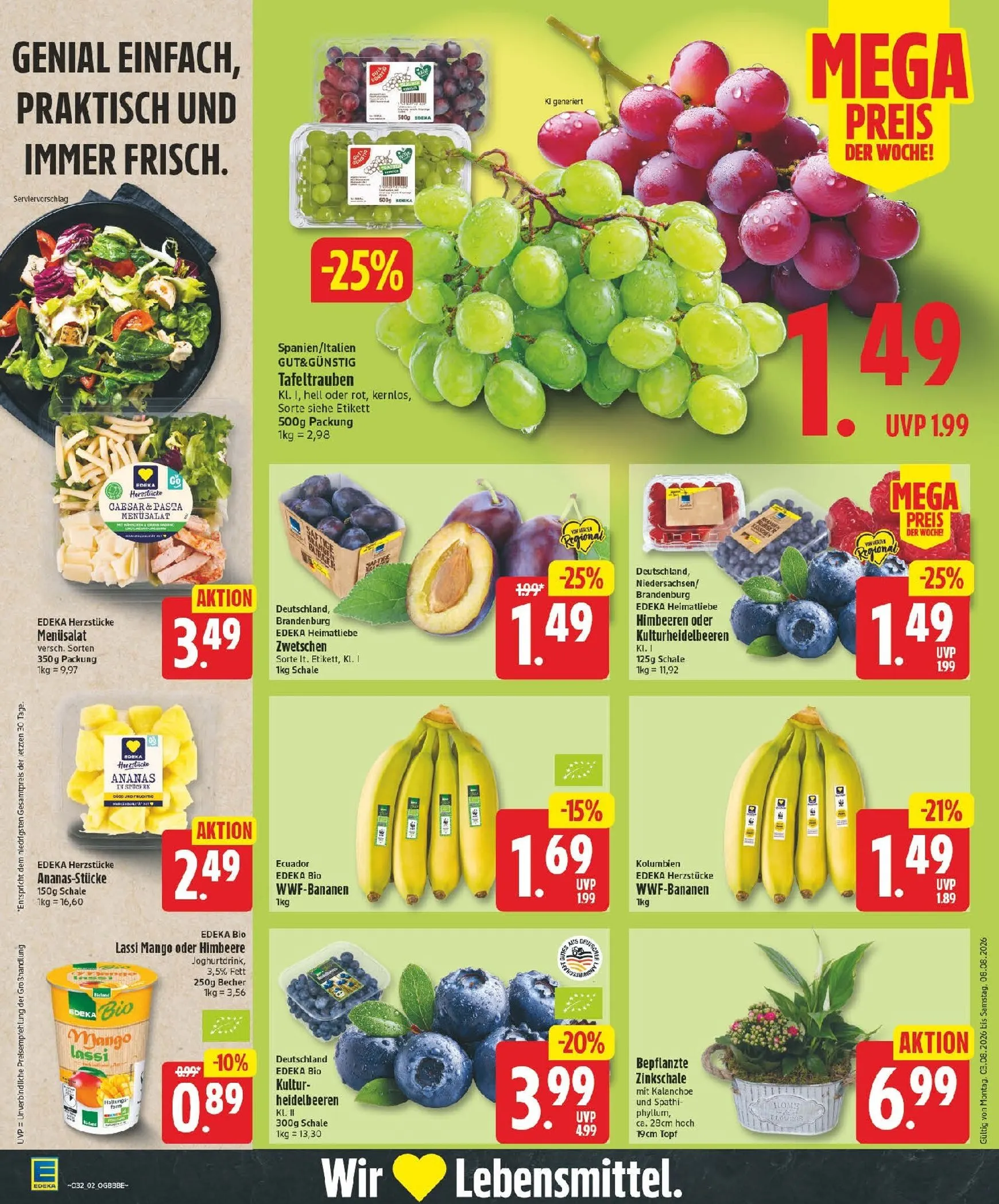 Edeka Prospekt nächste Woche – von Montag 03.08.2026 bis Samstag 08.08.2026 von 3. August bis 8. August 2026 - Prospekt seite 2