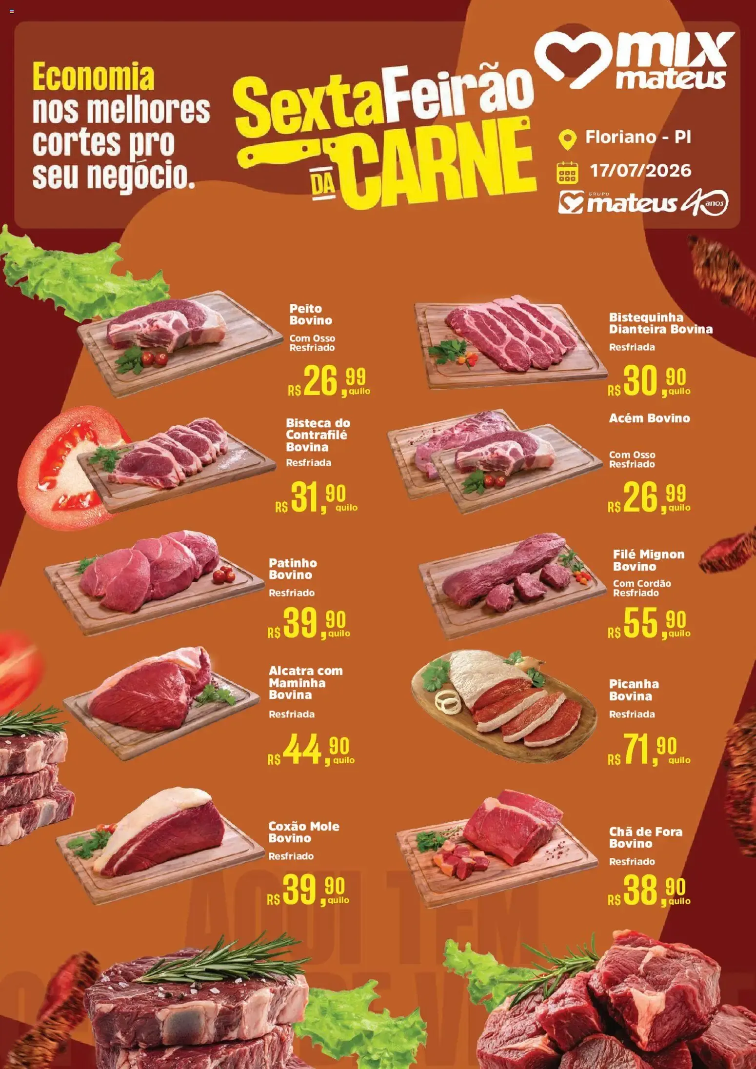 Encarte de Mateus ofertas Sexta da Carne de 17/07/2026 | Promoções Online 17 de julho até 17 de julho 2026 - Pagina 1