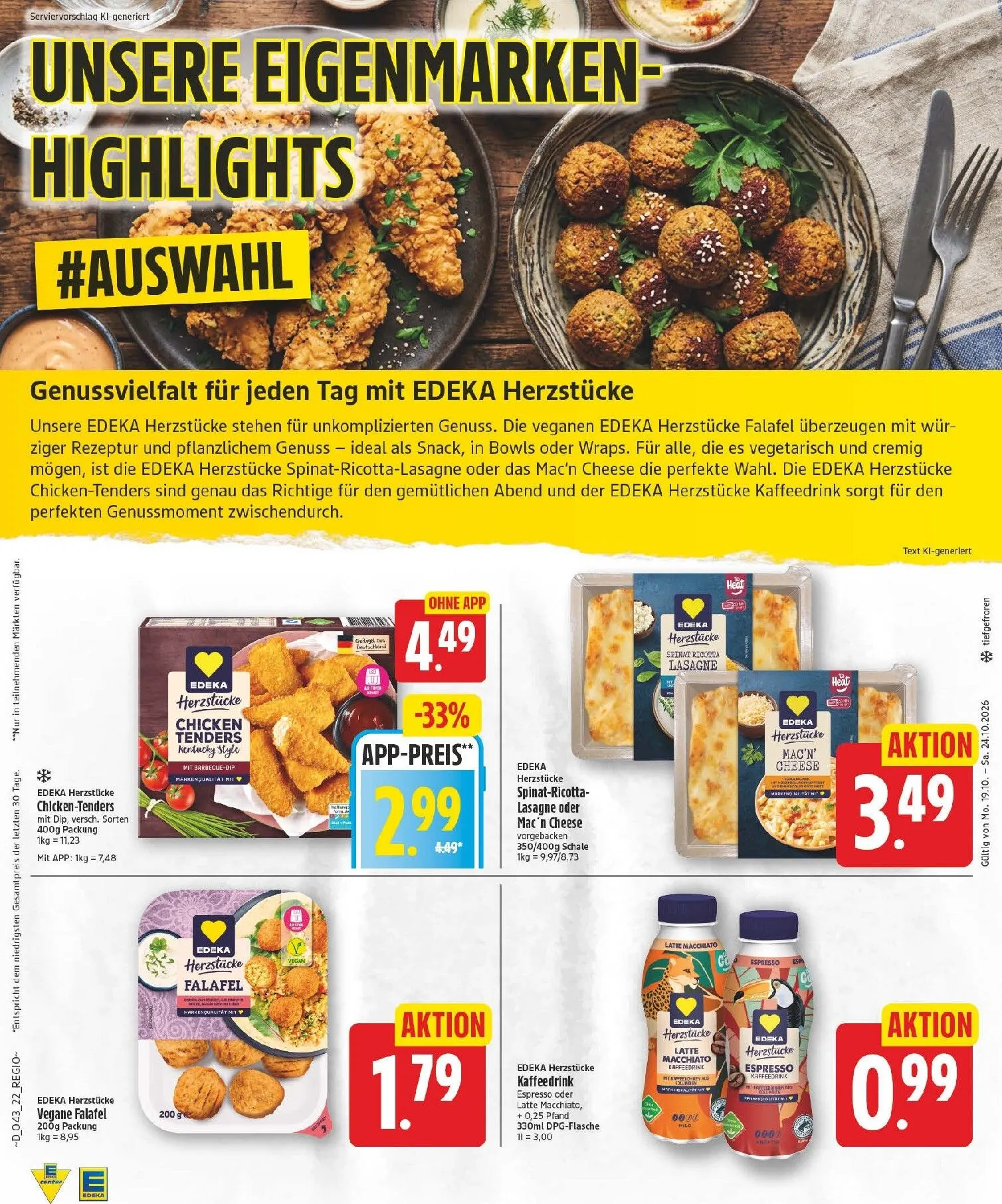 Edeka Prospekt nächste Woche – von Montag 19.10.2026 bis Samstag 24.10.2026 von 19. Oktober bis 24. Oktober 2026 - Prospekt seite 23