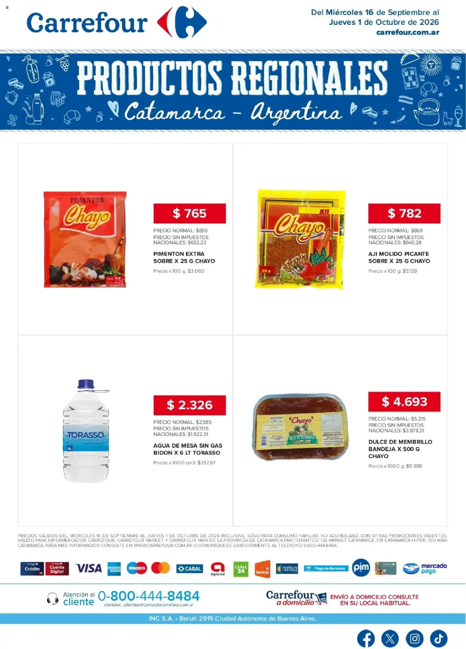 Ofertas de Carrefour - Regionales | Catamarca || del 16/09/2026 - 01/10/2026 || Promociones 16 de septiembre al 1 de octubre 2026 - Página 1 del catálogo
