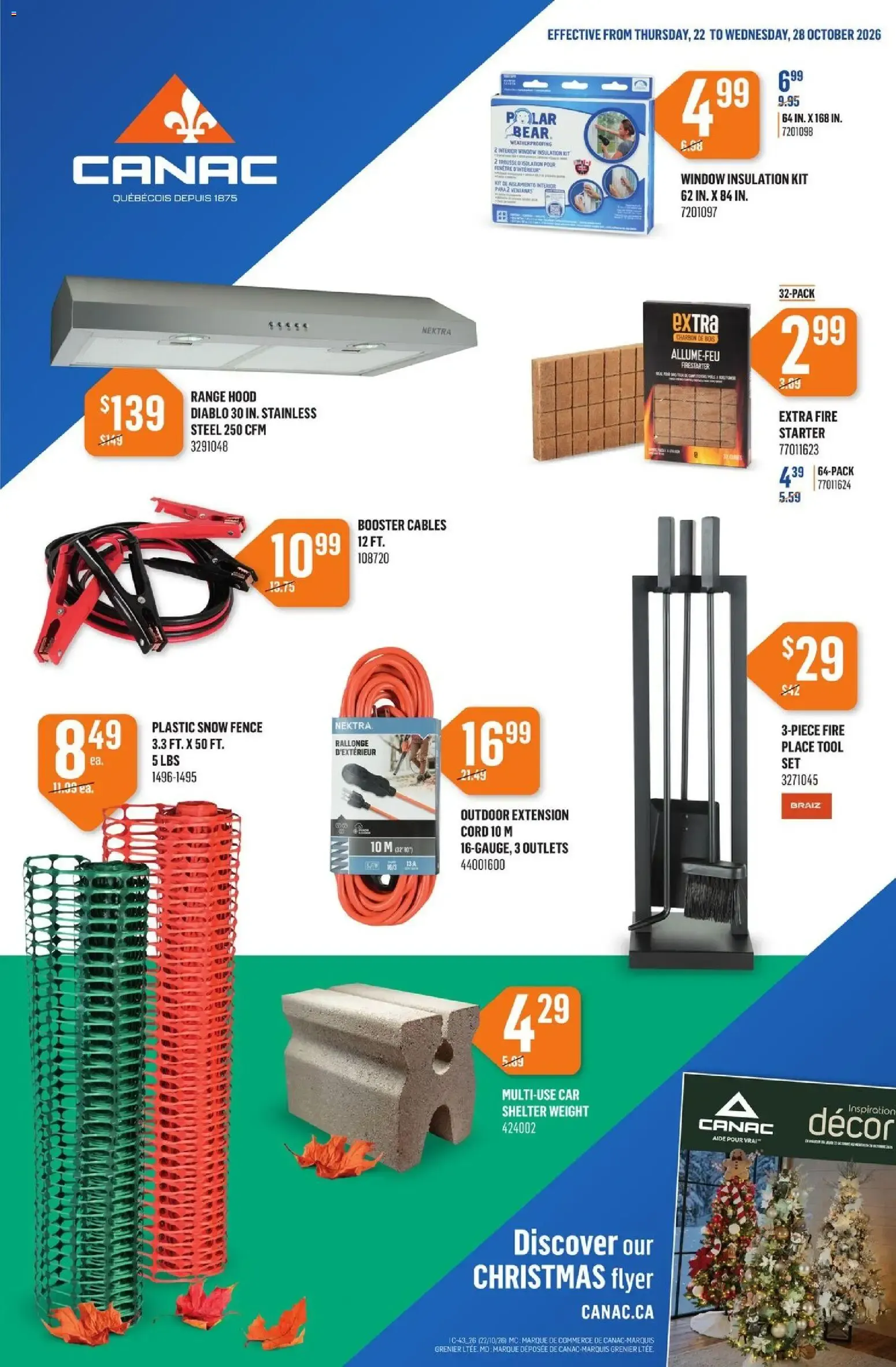 Canac weekly flyer from Oct 22, 2026 > weekly specials & deals from October 22 to October 28 2026 - flyer page 1