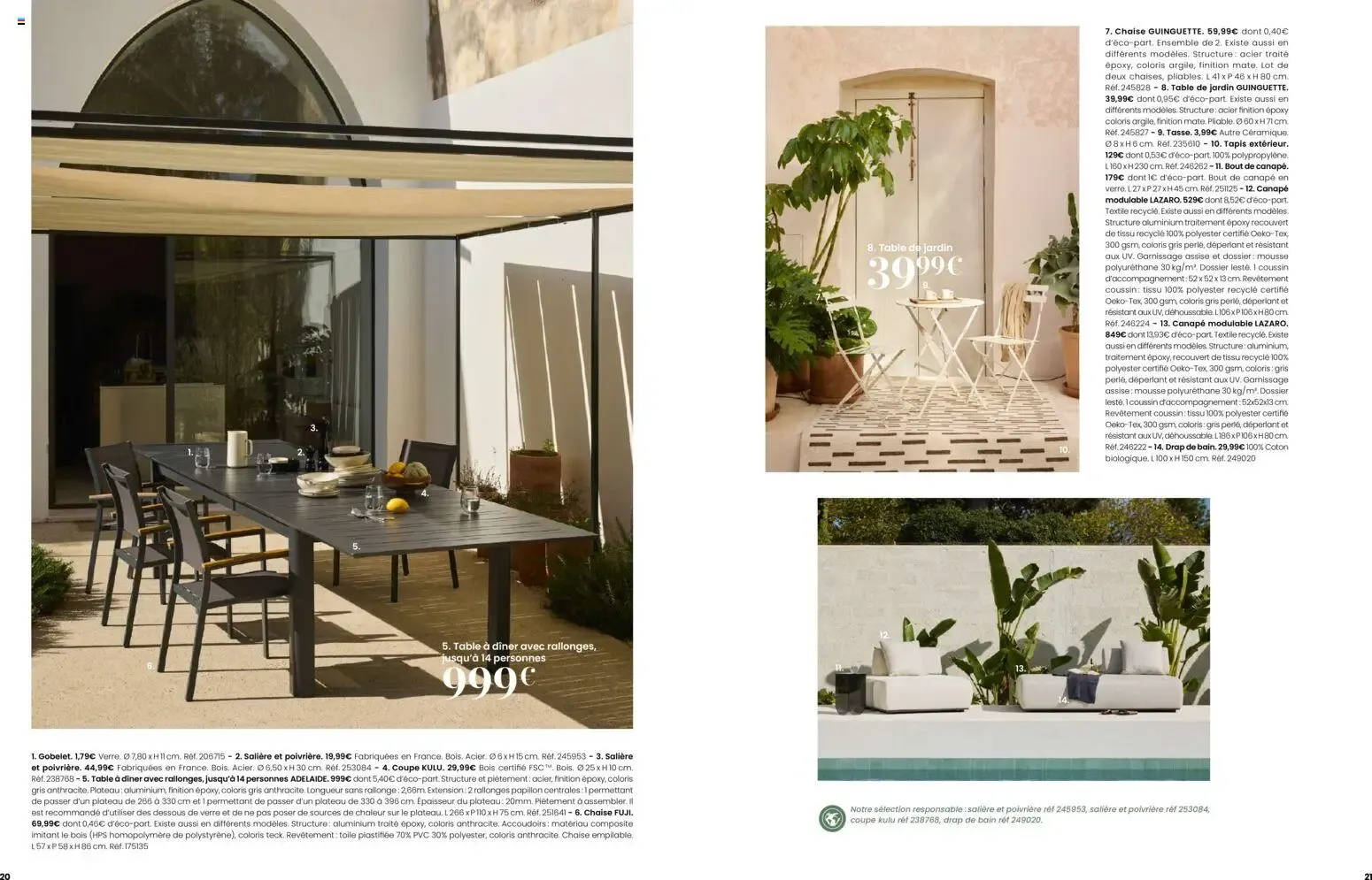 Maisons du Monde Évasion Estivale Collection Outdoor 2026 du 2 septembre au 31 décembre 2026 - Catalogue page 11