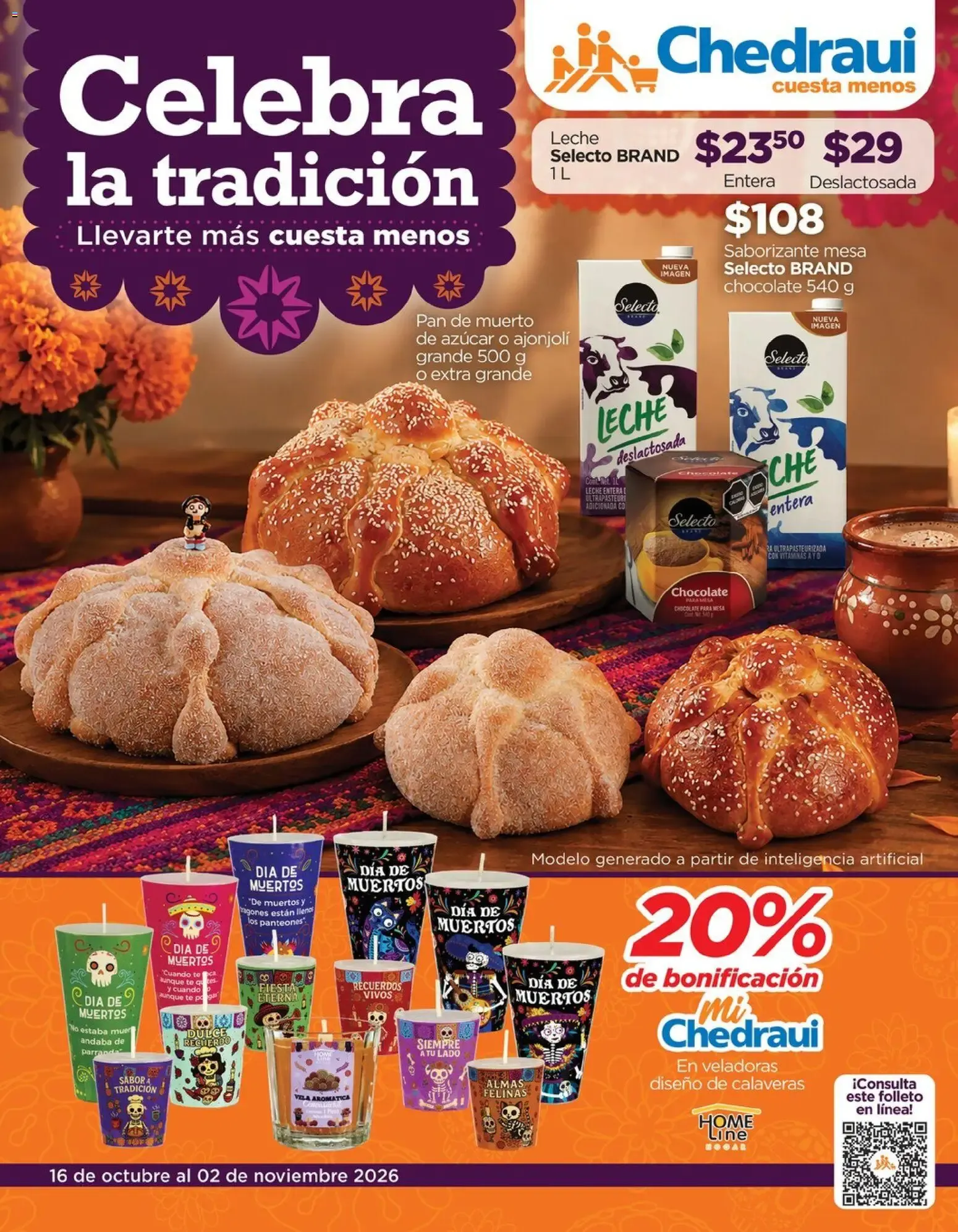 Catálogo de Chedraui folleto Celebra la tradición (16/10/2026 - 02/11/2026) - catálogo en línea 16 de octubre al 2 de noviembre 2026 - Pagina 1