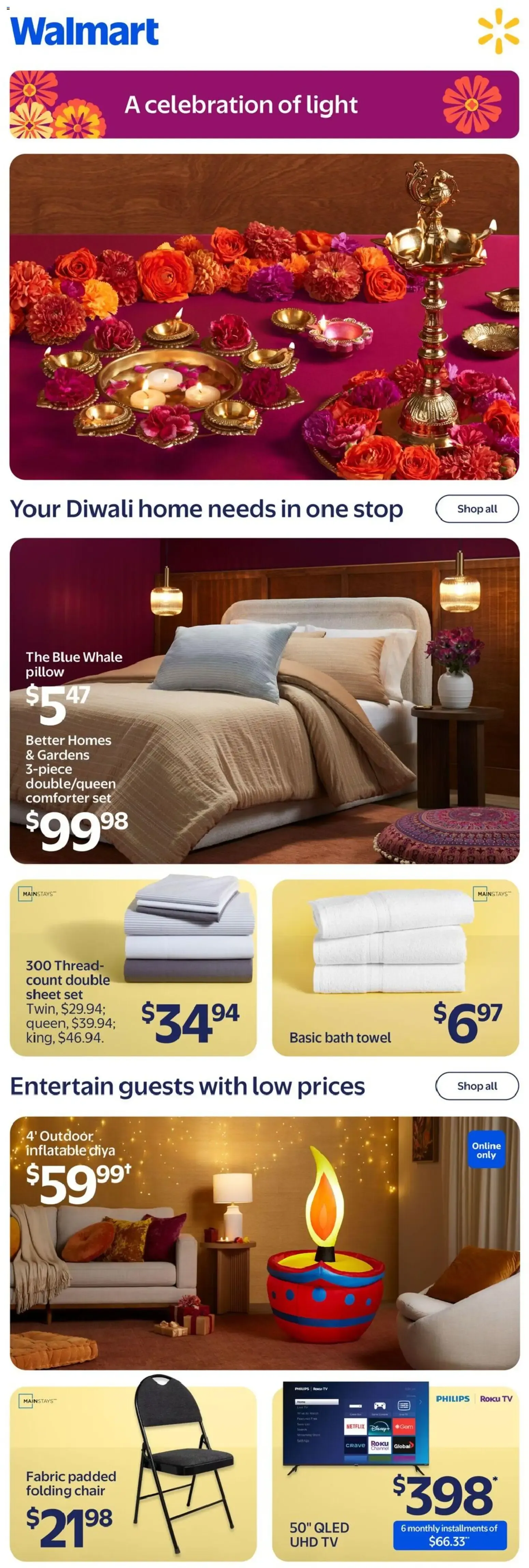 Walmart flyer - Diwali from Oct 15, 2026 > weekly specials & deals
