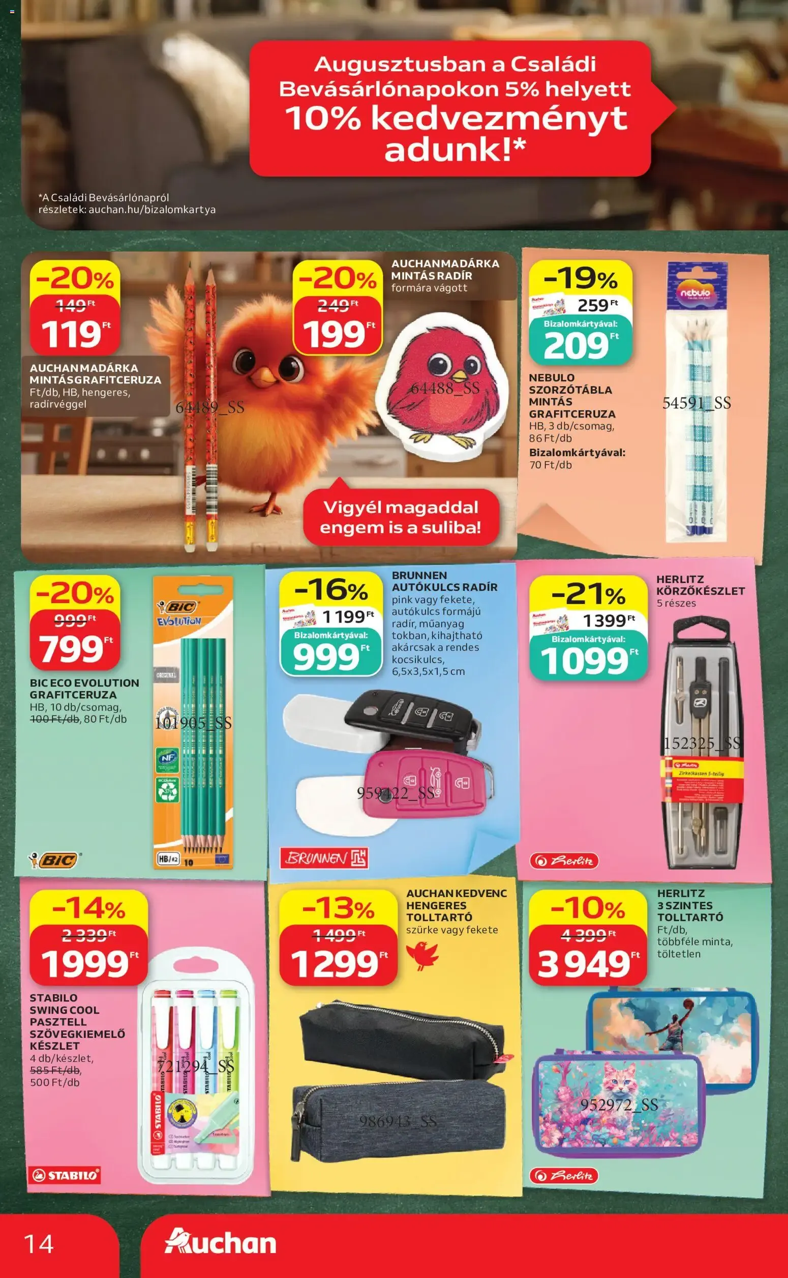 Katalógus Auchan Szupermarket akciós újság - 2026.08.06. -tól/töl > akció, lapozható szórólap 🛍️ augusztus 6.-tól augusztus 12.-ig 2026. - Oldal 14