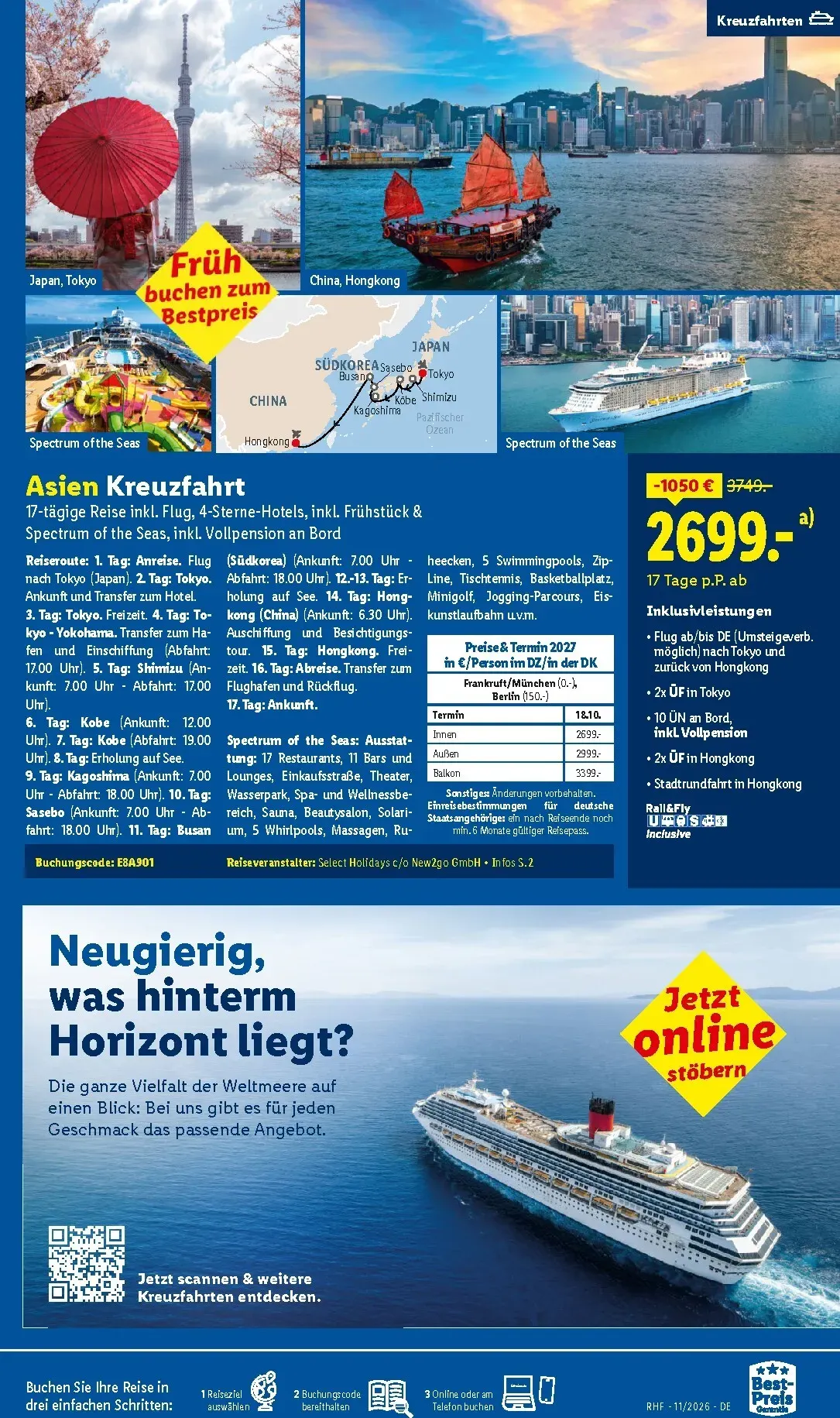 Lidl - Reise-Highlights Prospekt – von Mittwoch 28.10.2026 bis Montag 30.11.2026 von 28. Oktober bis 30. November 2026 - Prospekt seite 33