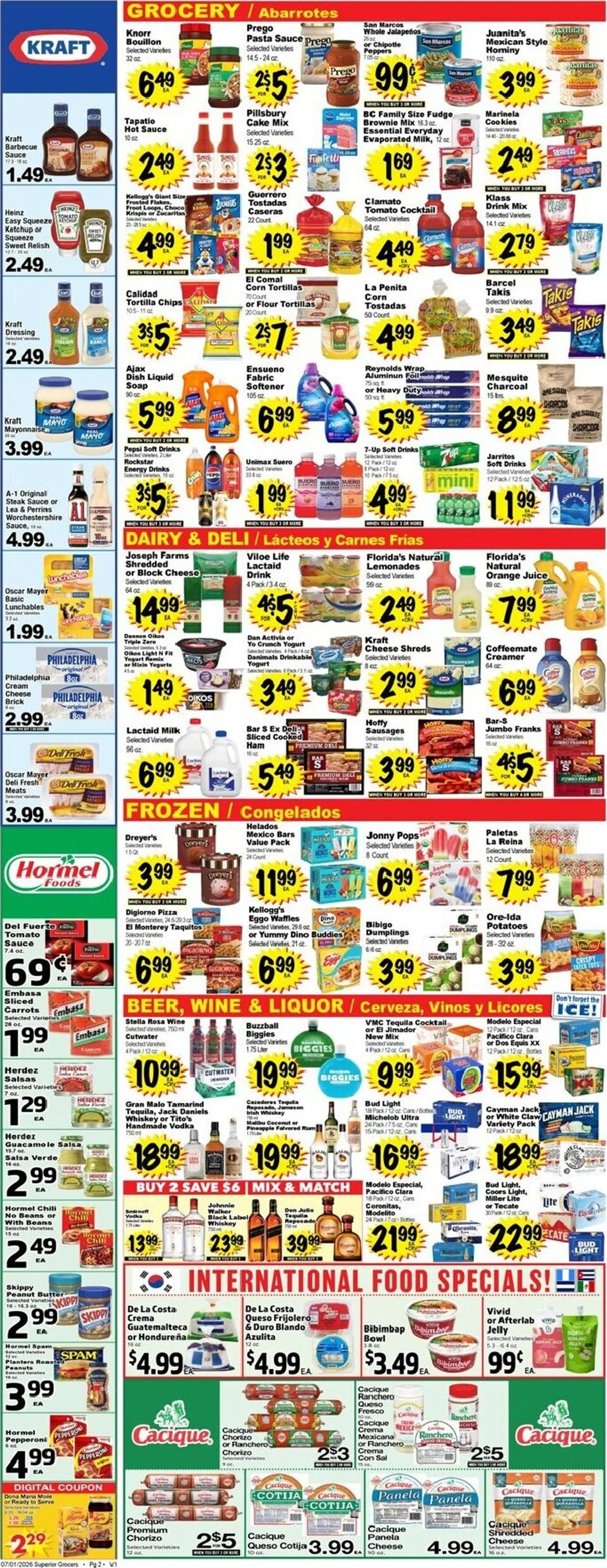 Weekly ad Current Superior Grocers leaflet valid from Wednesday 07/01/2026 to Tuesday 07/07/2026 from July 1 to July 7 2026 - Page 2