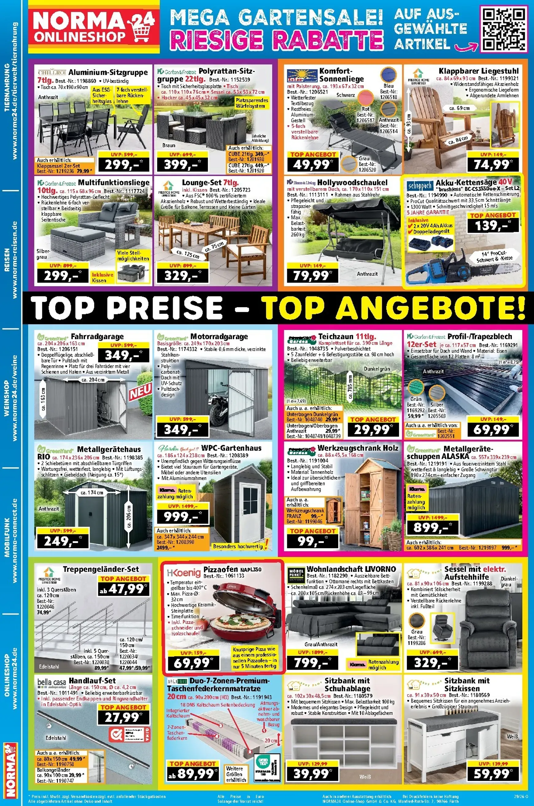 NORMA 24 ONLINESHOP MEGA GARTENSALE! RIESIGE RABATTE AUF AUSGEWÄHLTE ARTIKEL von 13. Juli bis 19. Juli 2026 - Prospekt seite 2