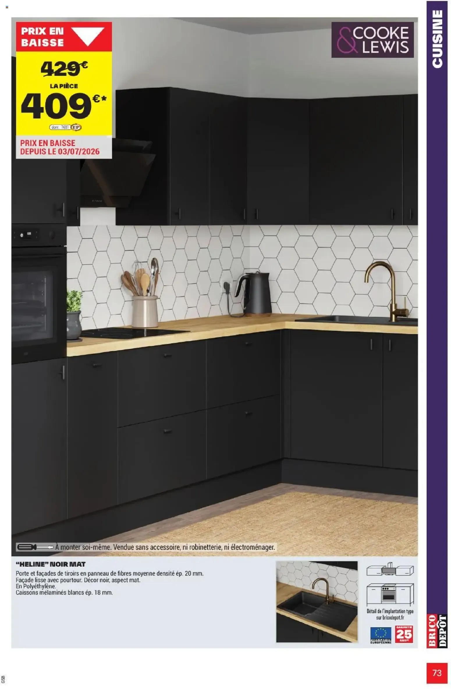 L'OFFICIEL DU BRICOLAGE - Automne du 17 septembre au 1 octobre 2026 - Catalogue page 73