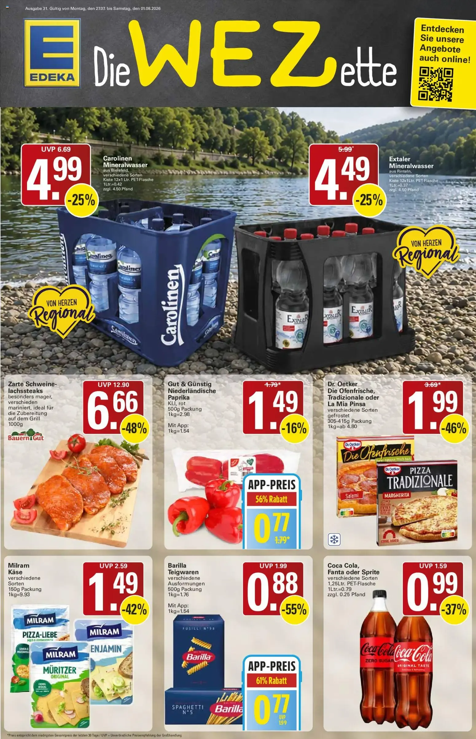 Die WEZette von 27. Juli bis 1. August 2026 - Prospekt seite 1