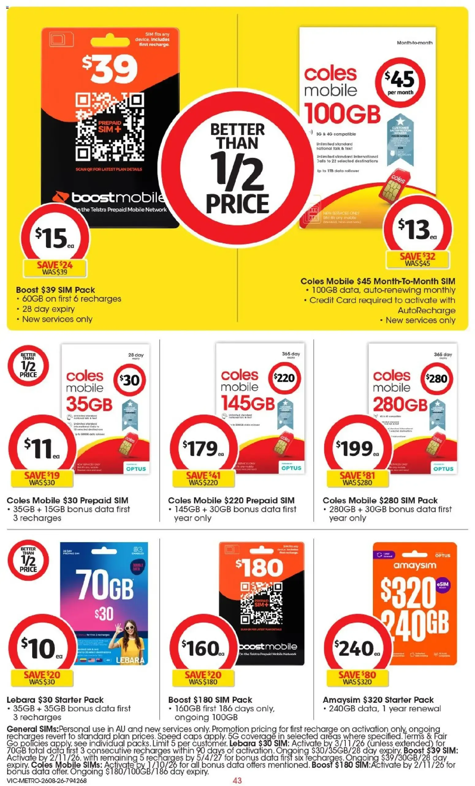 Coles Catalogue Contents - Catalogue valid from 26 August to 1 September 2026 - page 44
