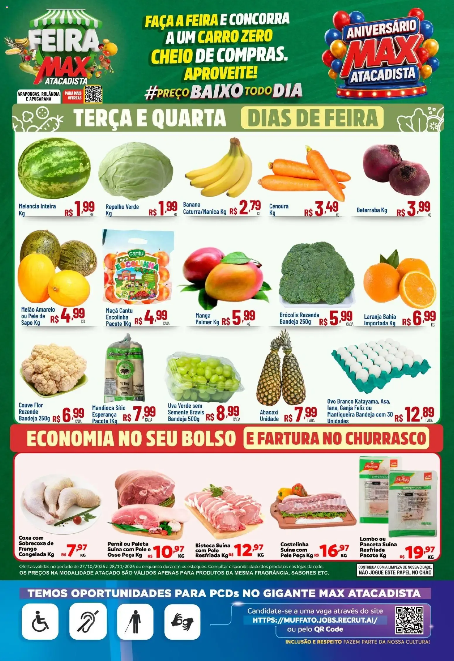 Encarte de Feira Max Atacadista: Terça e Quarta Dias de Feira 27 de outubro até 28 de outubro 2026 - Pagina 1