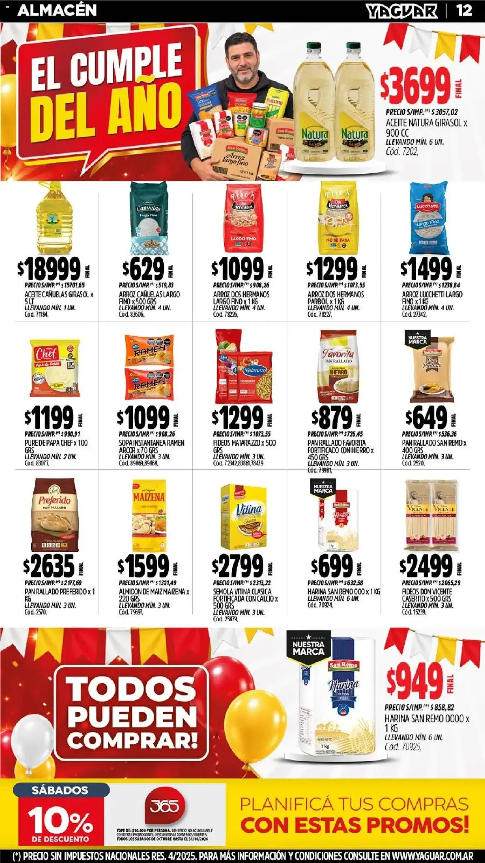 Ofertas de Mayorista Yaguar: El Cumple del Año 38 19 de octubre al 25 de octubre 2026 - Página 13 del catálogo