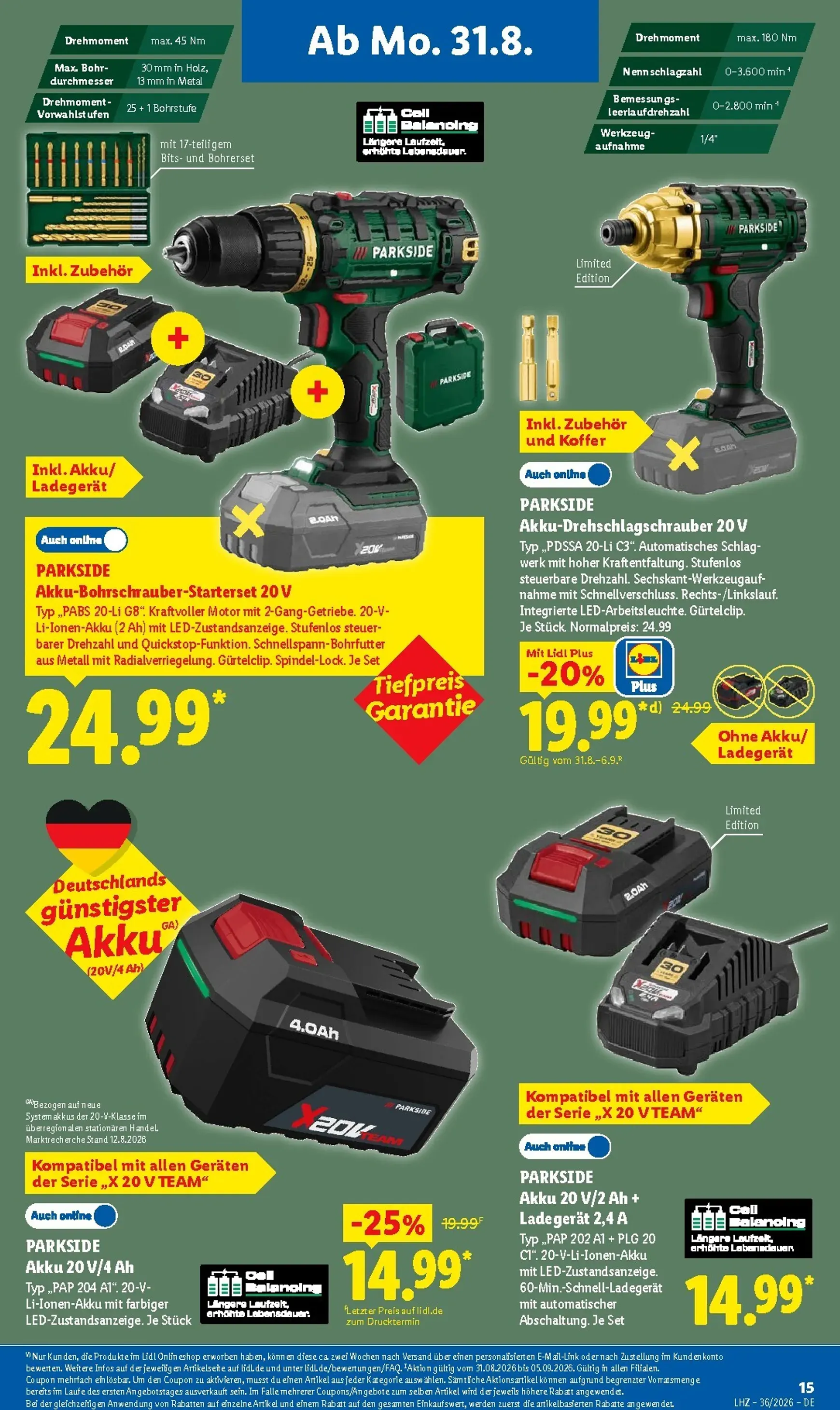 Lidl - Nonfood Prospekt nächste Woche – von Montag 31.08.2026 bis Samstag 05.09.2026 von 31. August bis 5. September 2026 - Prospekt seite 32