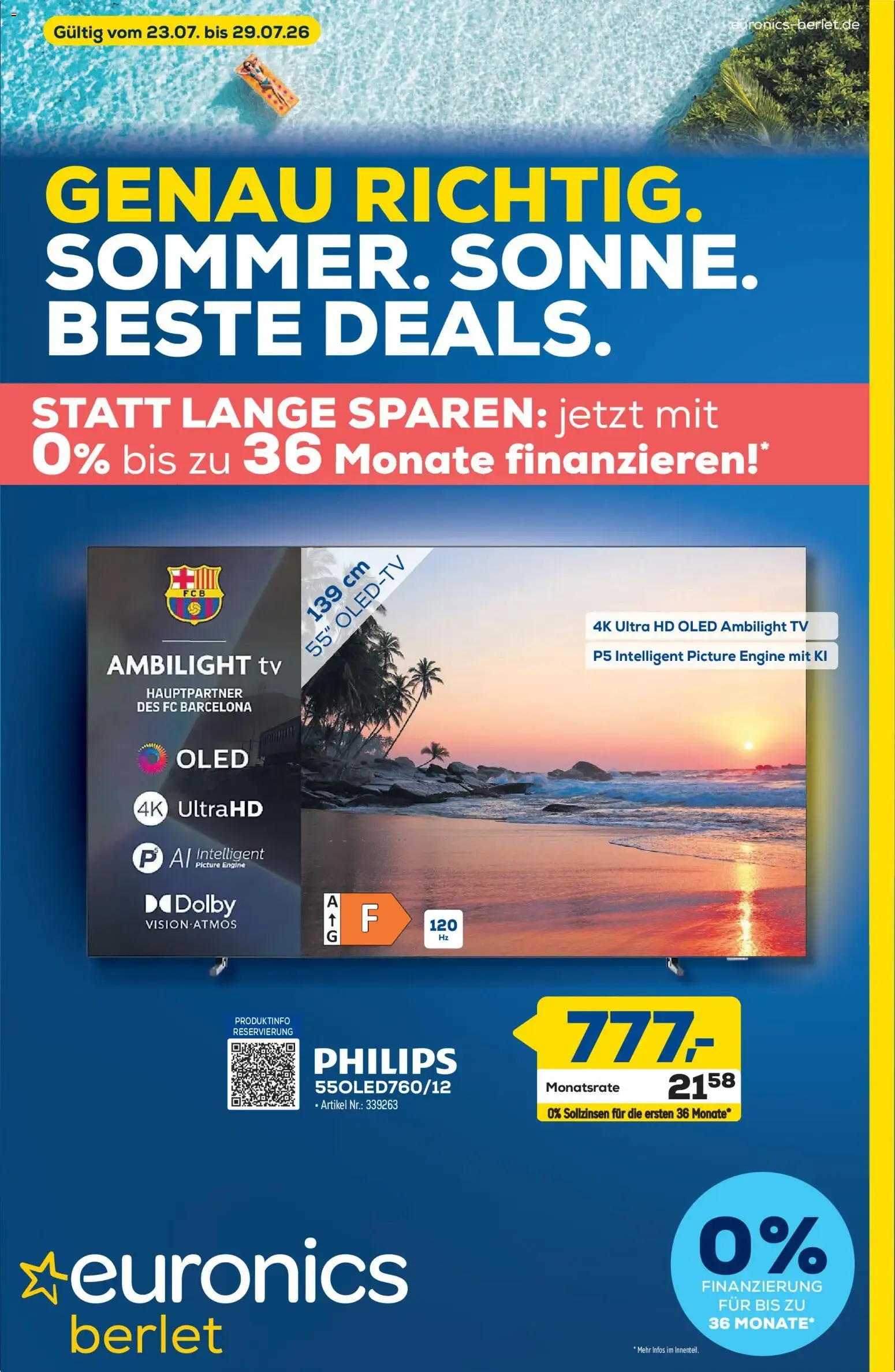 GENAU RICHTIG. SOMMER. SONNE. BESTE DEALS. von 23. Juli bis 29. Juli 2026 - Prospekt seite 1