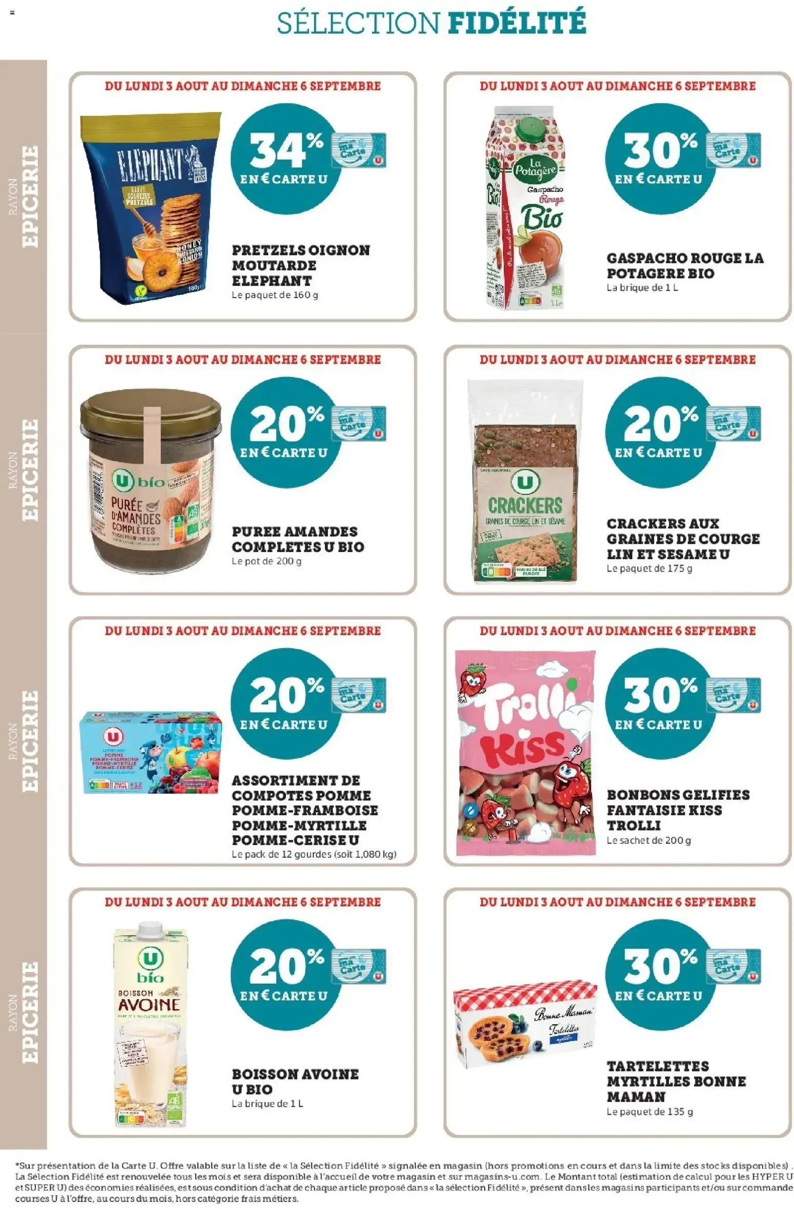 Super U - Ma sélection Carte U Aout à partir du 03/08/2026 - promo en ligne du 3 août au 6 septembre 2026 - Catalogue page 18