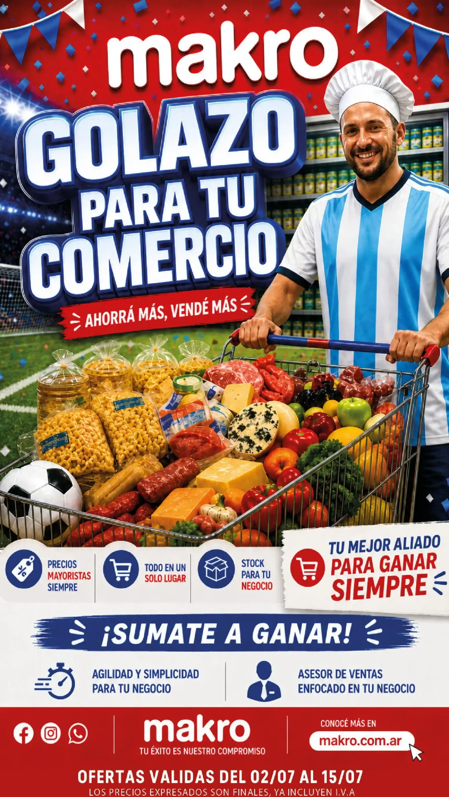 Ofertas de Makro Golazo para tu Comercio 2 de julio al 15 de julio 2026 - Página 1 del catálogo