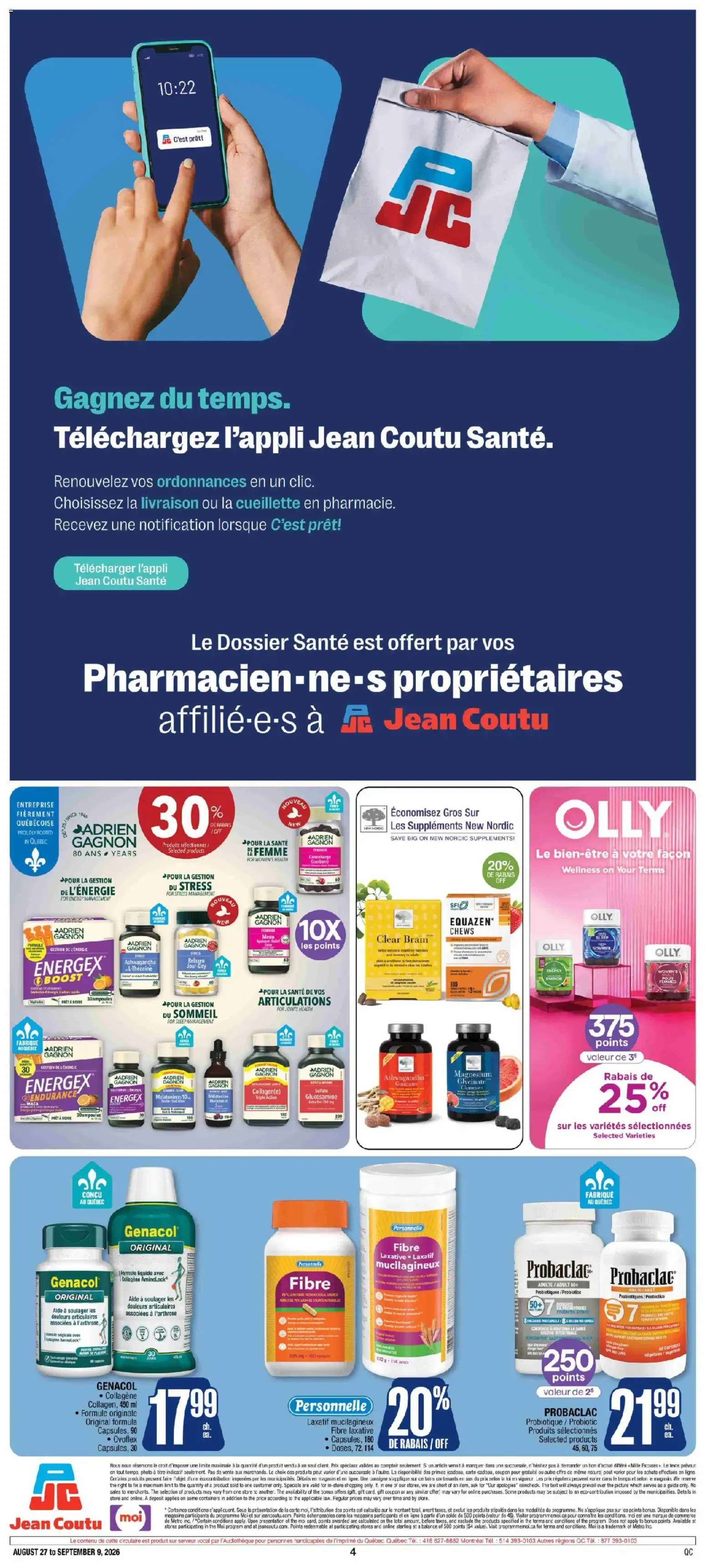Jean Coutu - Pharma Booklet from Aug 27, 2026 > weekly specials & deals from August 27 to September 9 2026 - flyer page 4