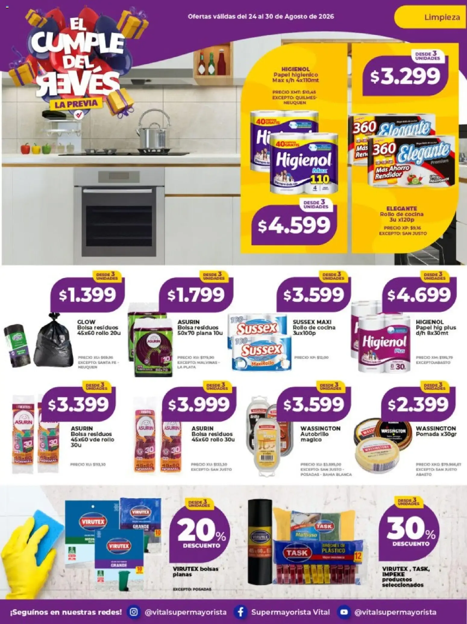 Ofertas de Vital Supermayorista - El Cumple del Revés - Ofertas 24 de agosto al 30 de agosto 2026 - Página 11 del catálogo