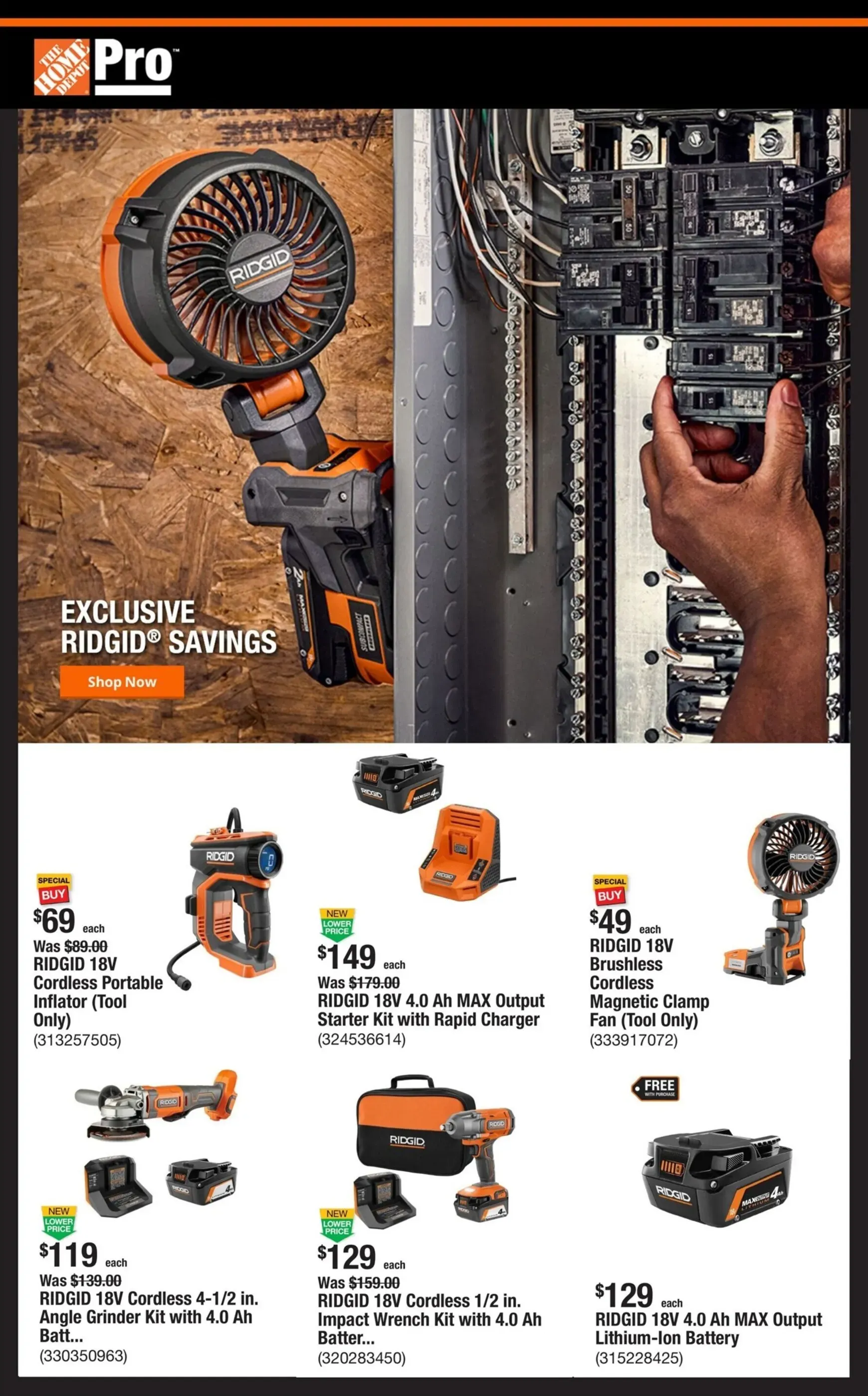 Weekly ad Current The Home Depot - Shop Pro leaflet valid from Monday 07/27/2026 to Monday 08/03/2026 from July 27 to August 3 2026 - Page 1