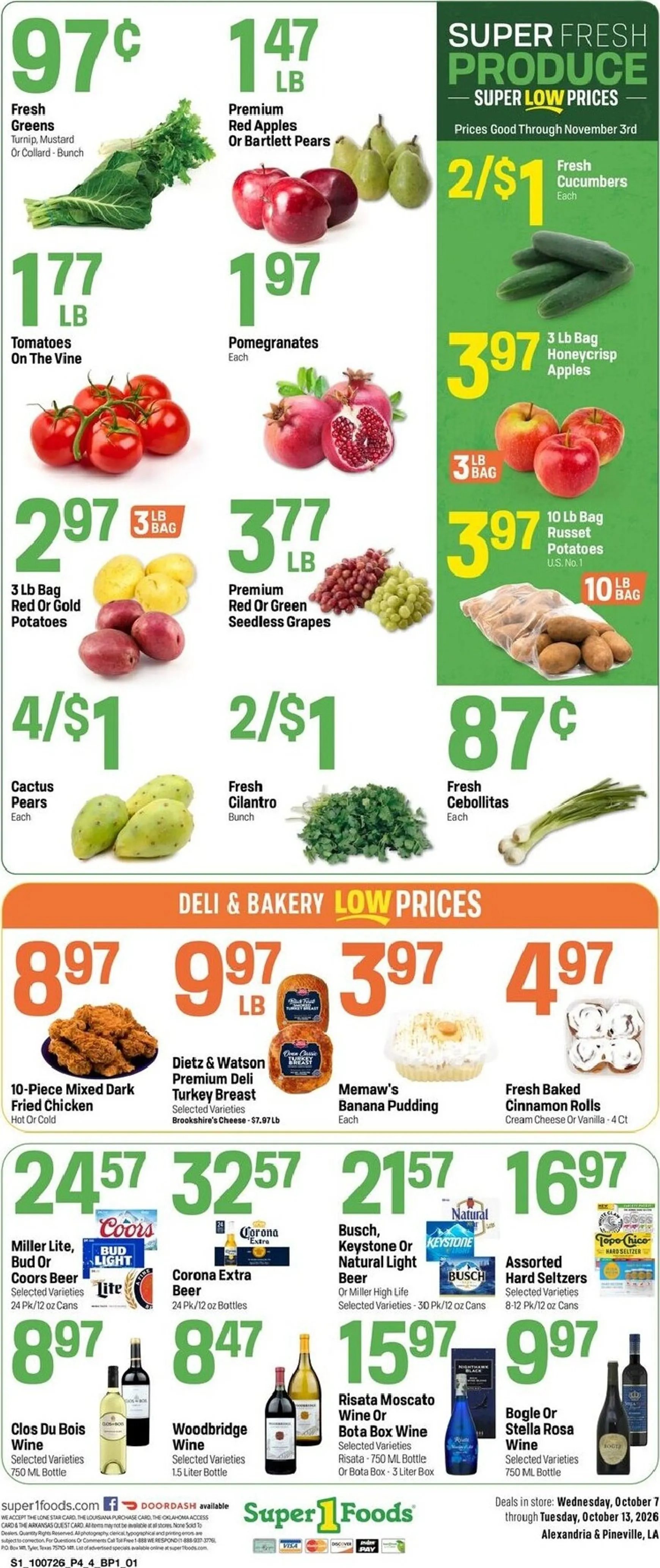 Weekly ad Current Super 1 Foods leaflet valid from Wednesday 10/07/2026 to Tuesday 10/13/2026 from October 7 to October 13 2026 - Page 4