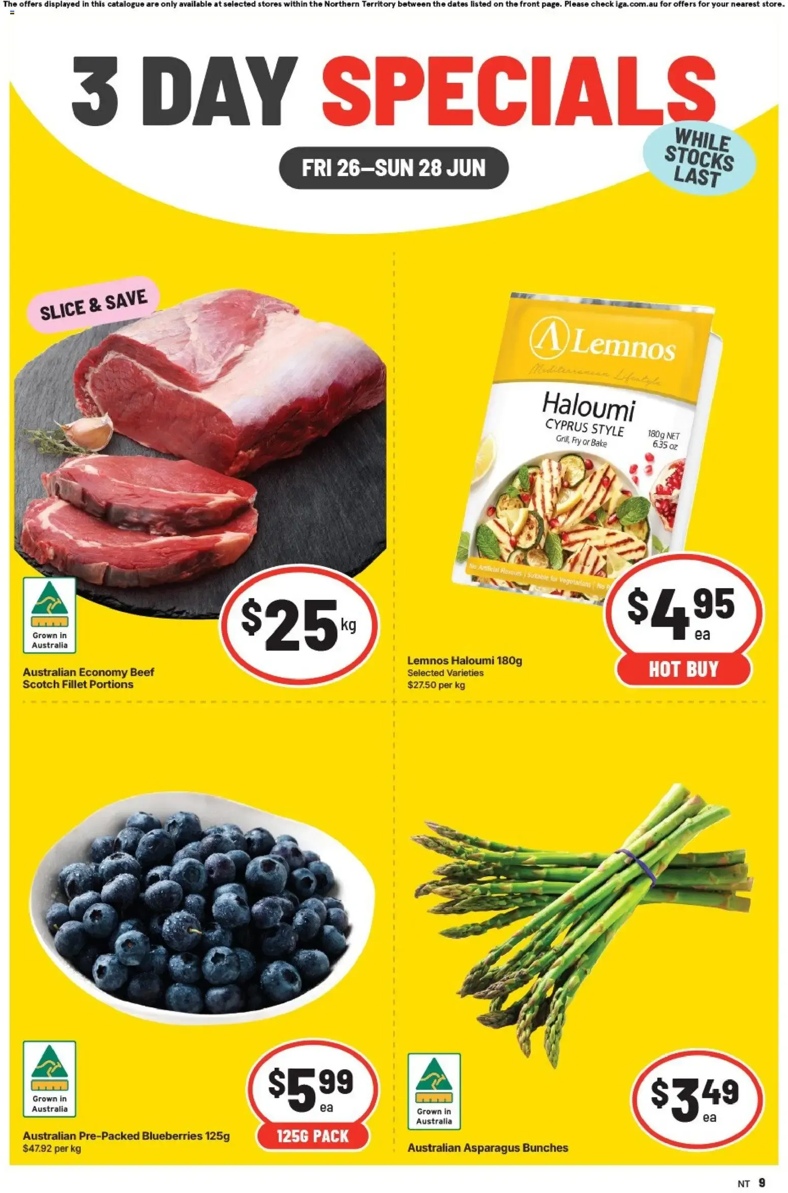 3 Day Specials