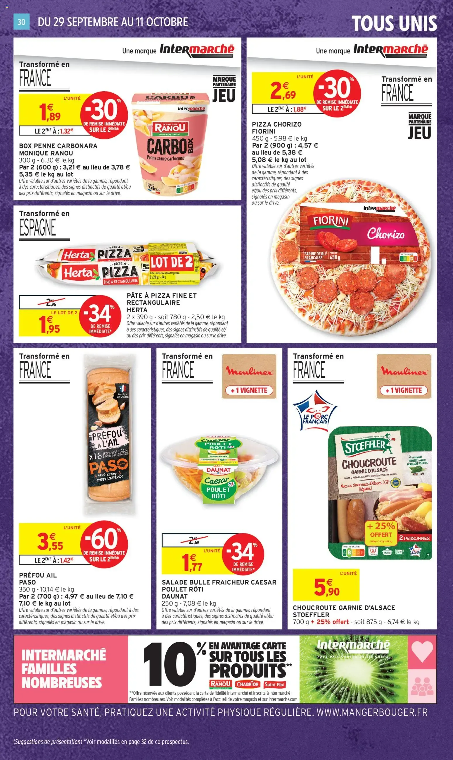 Intermarché - Anniversaire: 100% remboursés en bons d'achat du 29 septembre au 11 octobre 2026 - Catalogue page 22