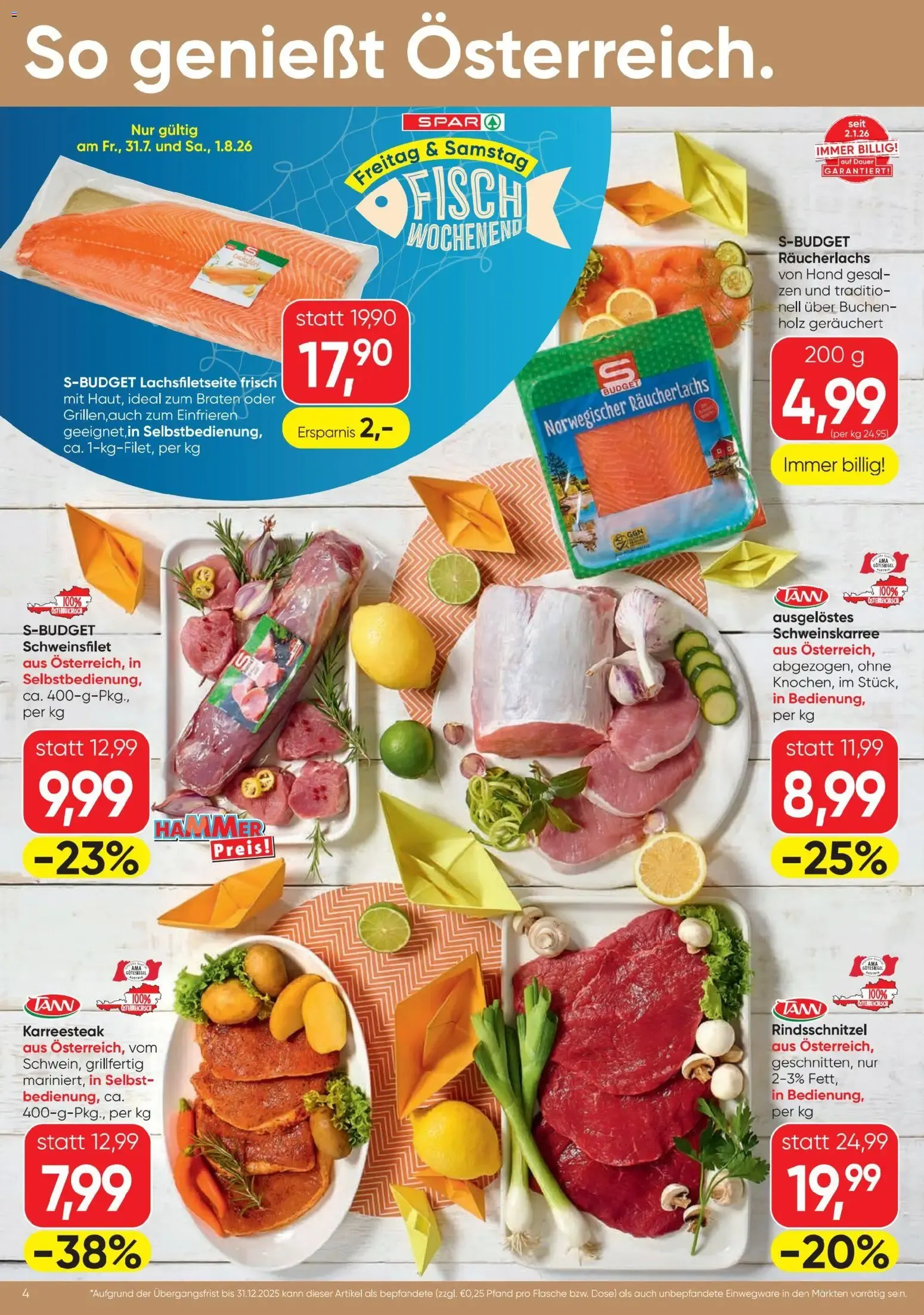 Spar - Flugblatt (30.07.2026) - Angebote und Prospekt von 30. Juli bis 12. August 2026 - Flugblätt seite  4