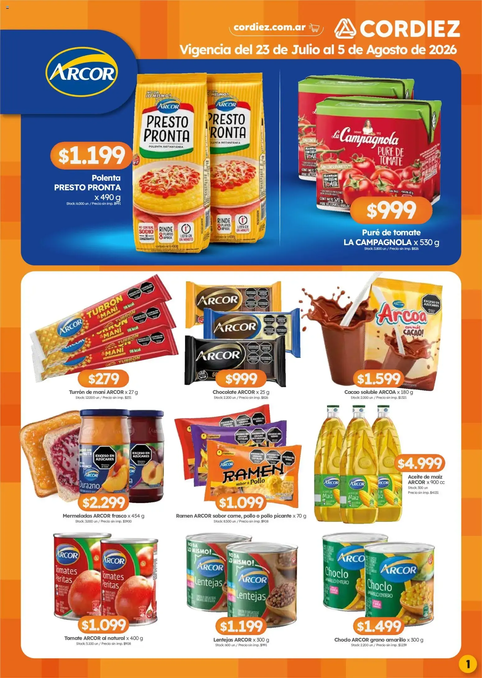 Ofertas de Cordiez ofertas || del 23/07/2026 - 05/08/2026 || Catálogo 23 de julio al 5 de agosto 2026 - Página 1 del catálogo