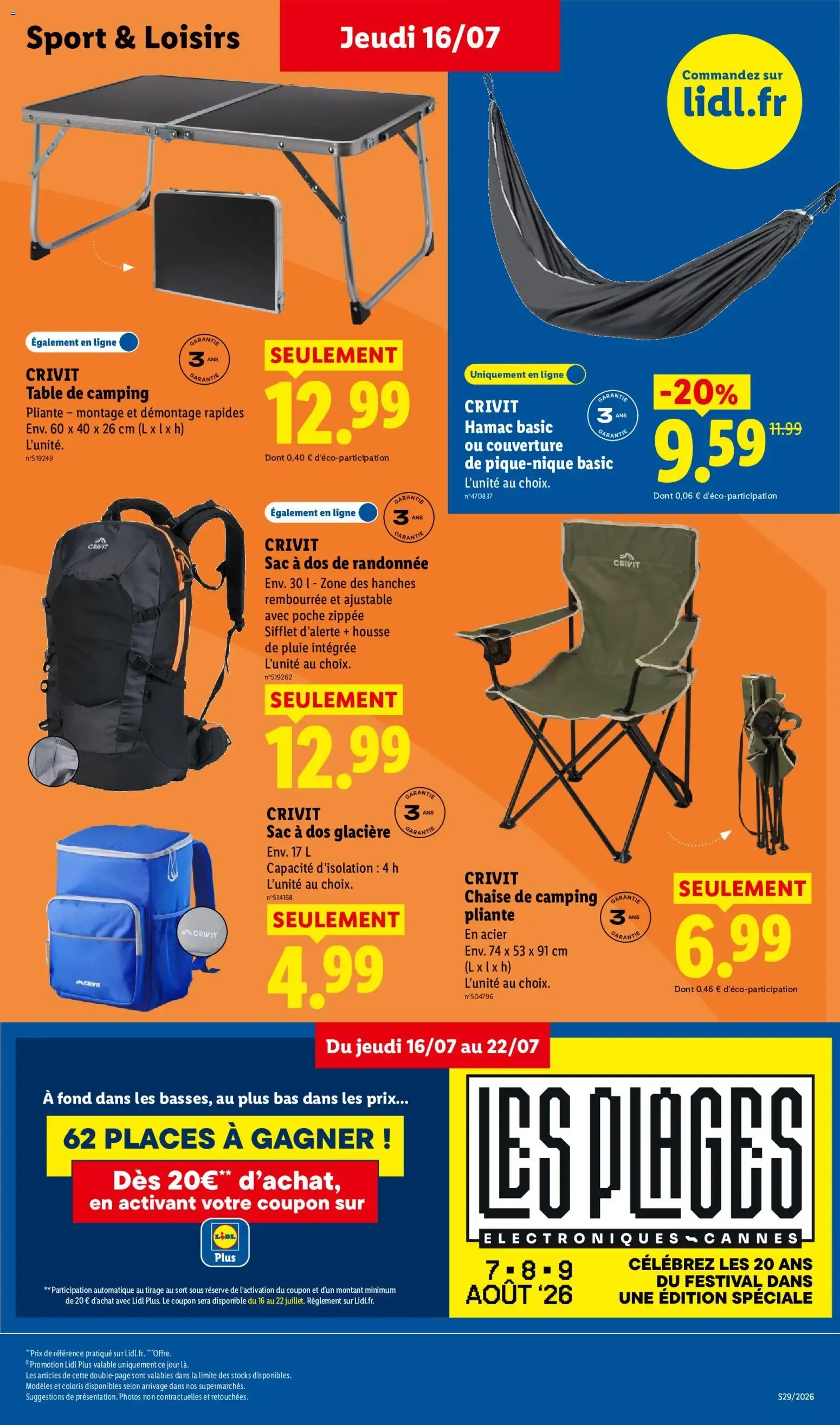 Lidl - L'Été Imbattable du 16 juillet au 22 juillet 2026 - Catalogue page 29