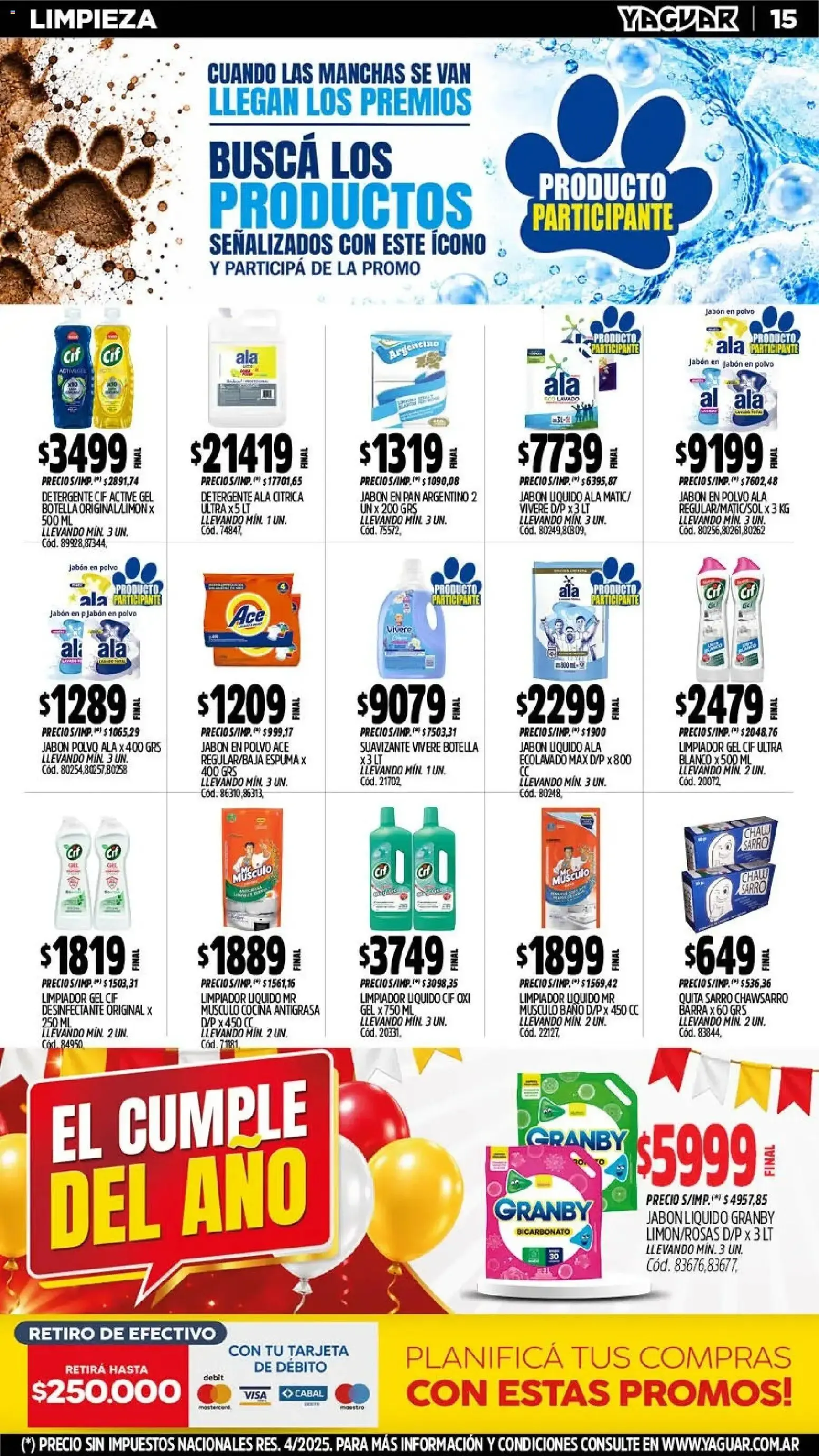 Ofertas de Yaguar - Oferta Semanal Mar del Plata del 26/10/2026 - 31/10/2026 26 de octubre al 31 de octubre 2026 - Página 16 del catálogo