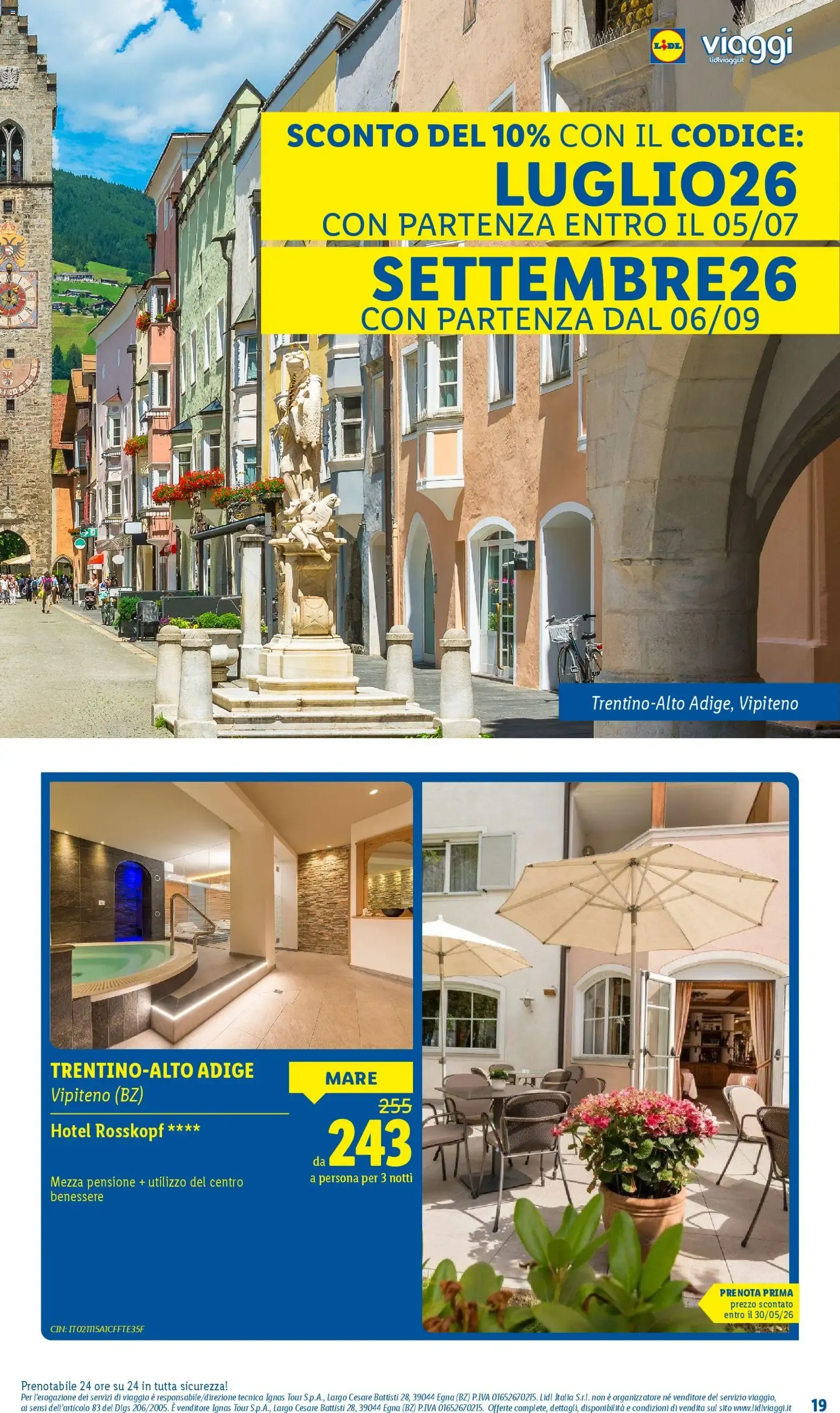 Lidl Viaggi: Vacanze da sogno per la tua estate da 11 marzo a 20 settembre di 2026 - Pagina del volantino 19